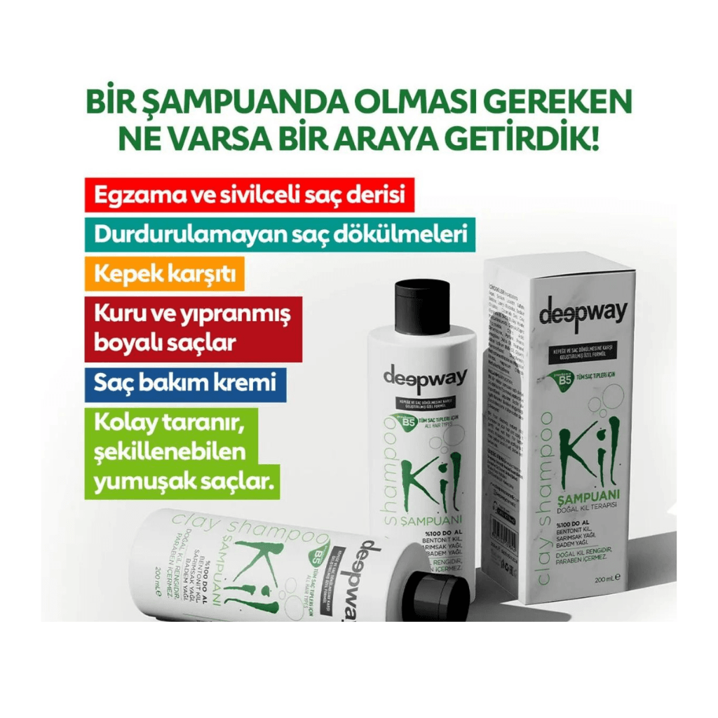 Deepway Kil Şampuanı Egzama Kepek Saç Dökülmesine Karşı 200 Ml