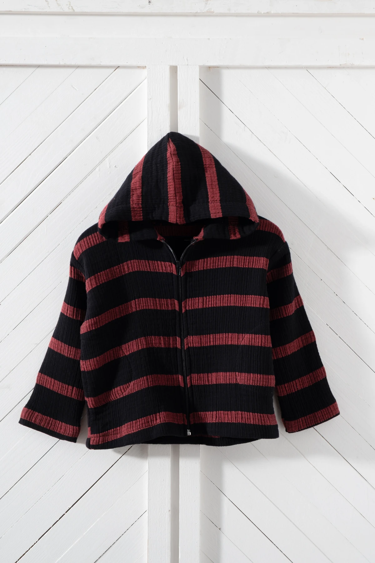 Müslin Çocuk Kapüşonlu Ceket - bordo