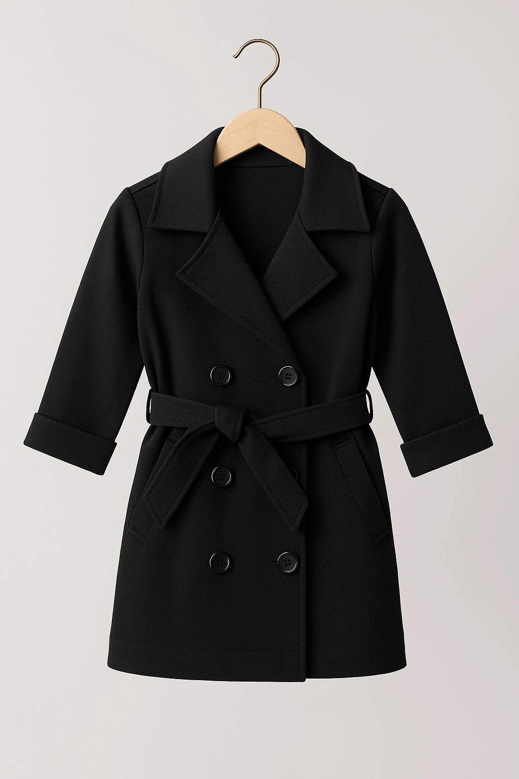 Unisex Çocuk Trençkot % 100 Pamuk