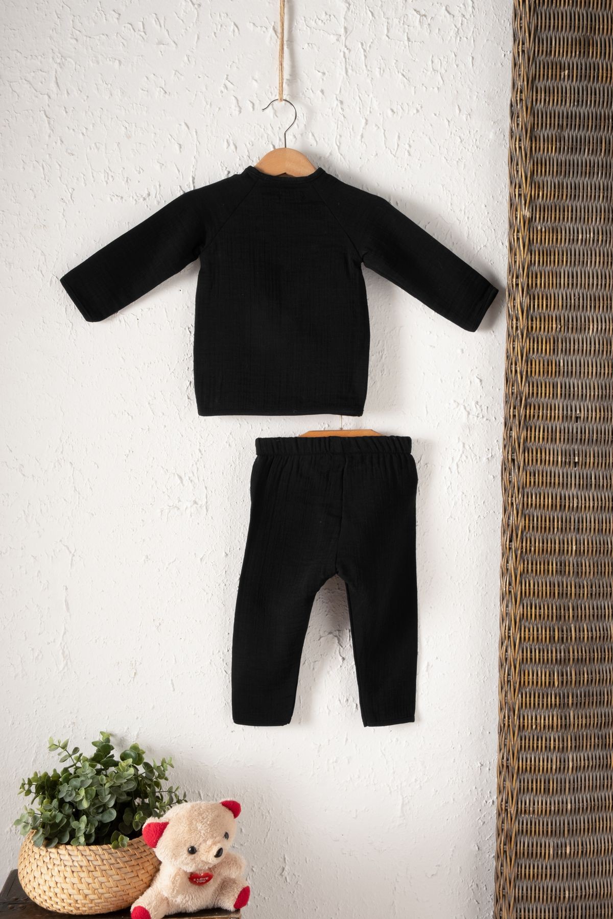 Bebek, Çocuk, Çıtçıtlı, Alt Üst Takım, Müslin Kumaş, % 100 Pamuk, Organik Kumaş, Yazlık