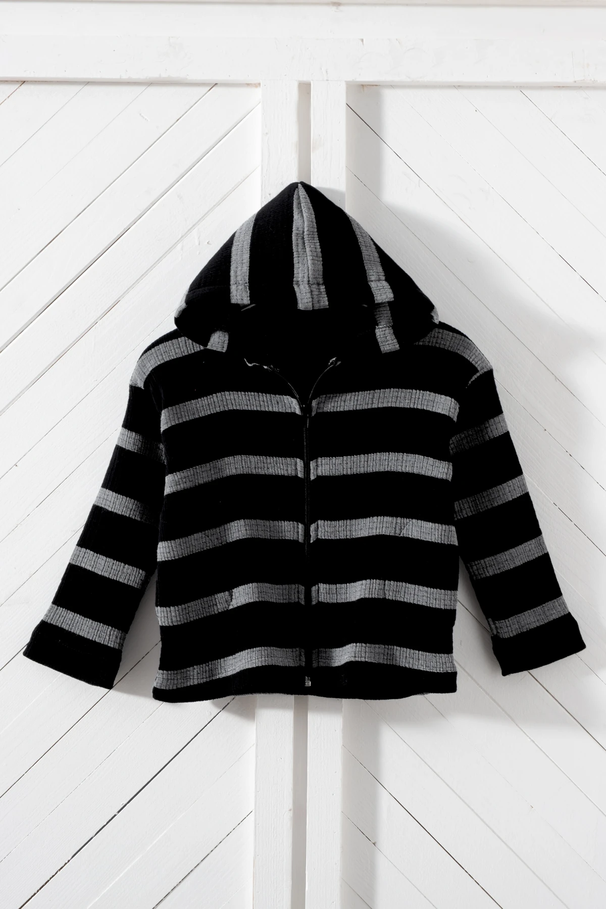 Müslin Çocuk Kapüşonlu Ceket - gri