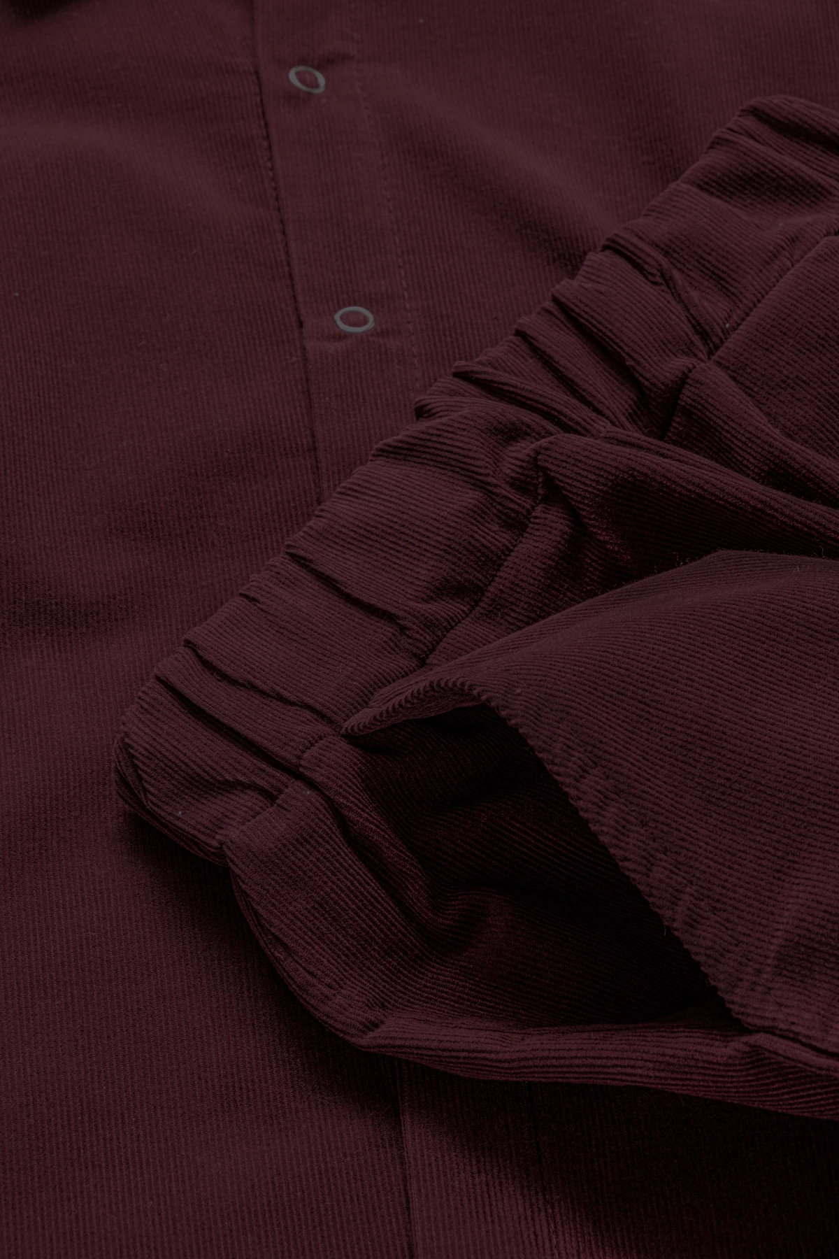 Kız Çocuk Mürdüm Kadife 2'li Takım