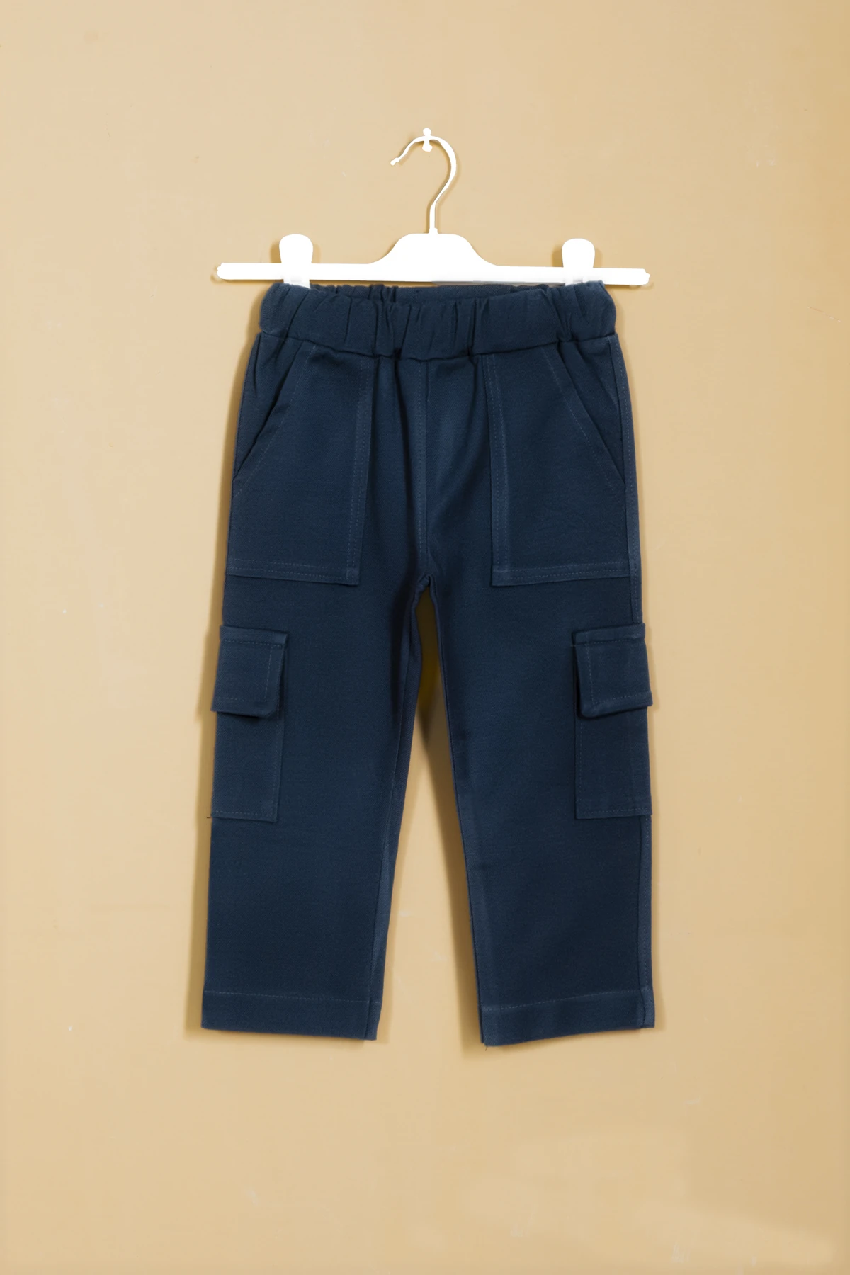 Erkek Lacivert Kargo Cepli Pantolon % 100 Pamuk