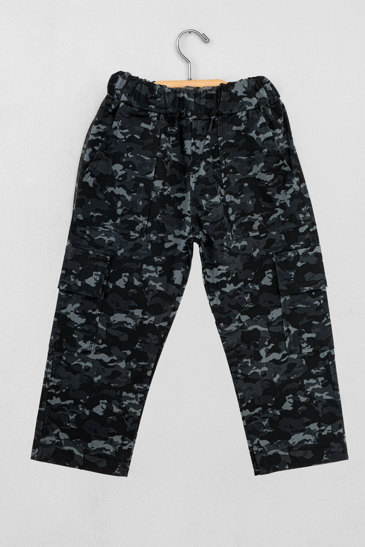 Erkek Çocuk Kamuflaj Desenli Pantolon % 100 Pamuk
