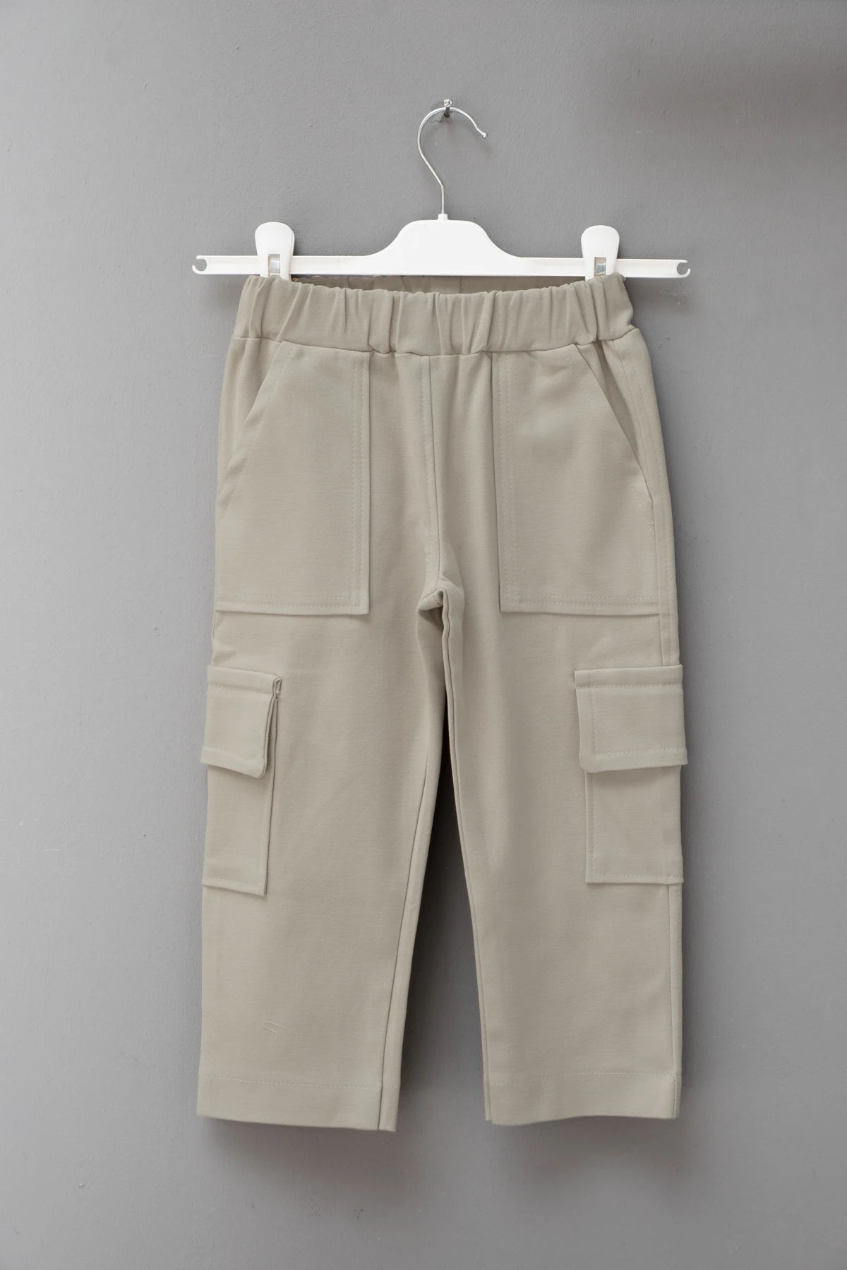 Erkek Kargo Cepli Bej Pantolon % 100 Pamuk