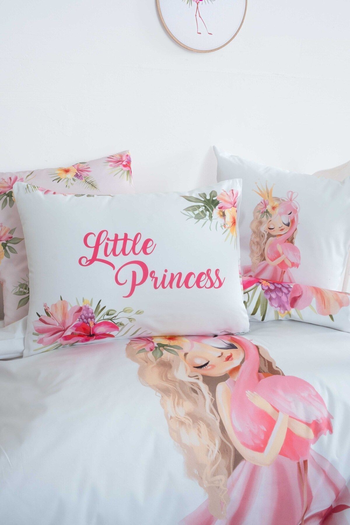 Mibabies; Little Princess, %100 Pamuk Bebek Odası Seti: Nevresim Takımı, Kırlent, Duvar Süsü