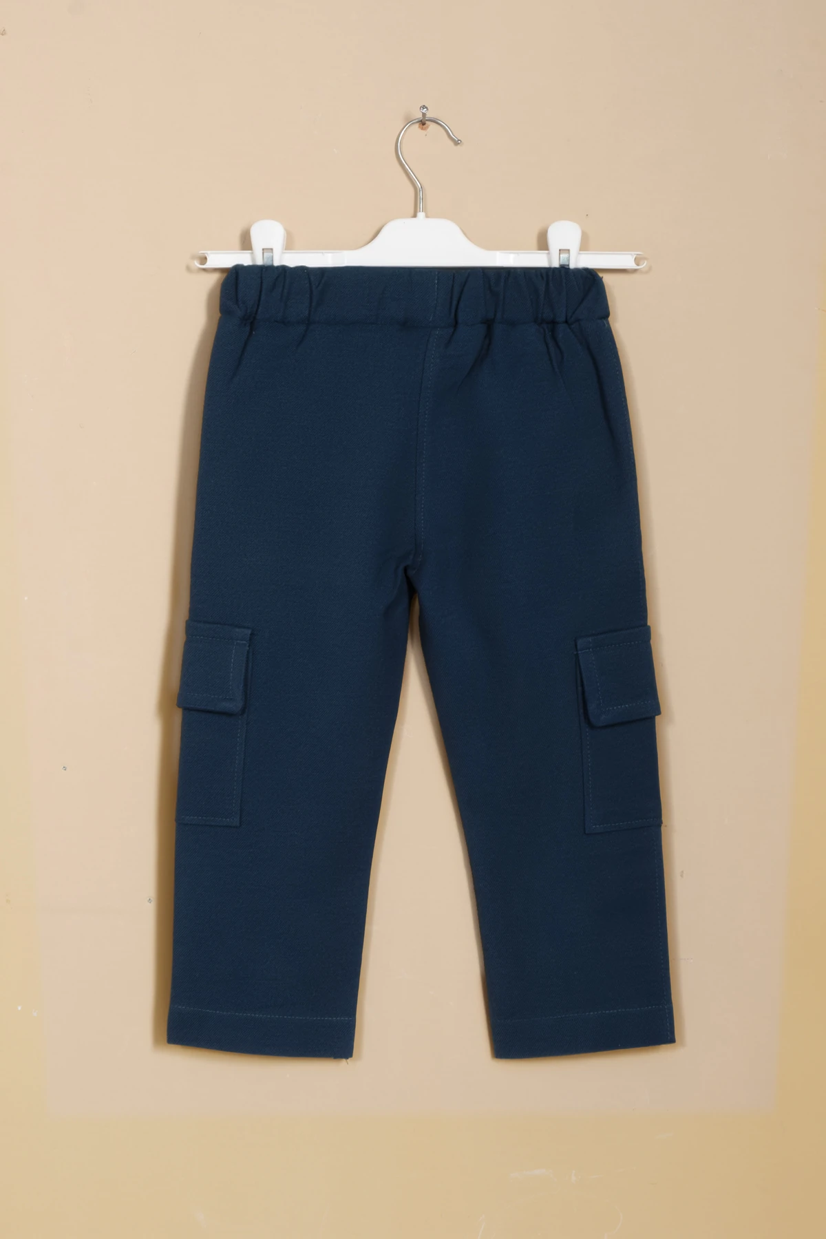 Erkek Lacivert Kargo Cepli Pantolon % 100 Pamuk