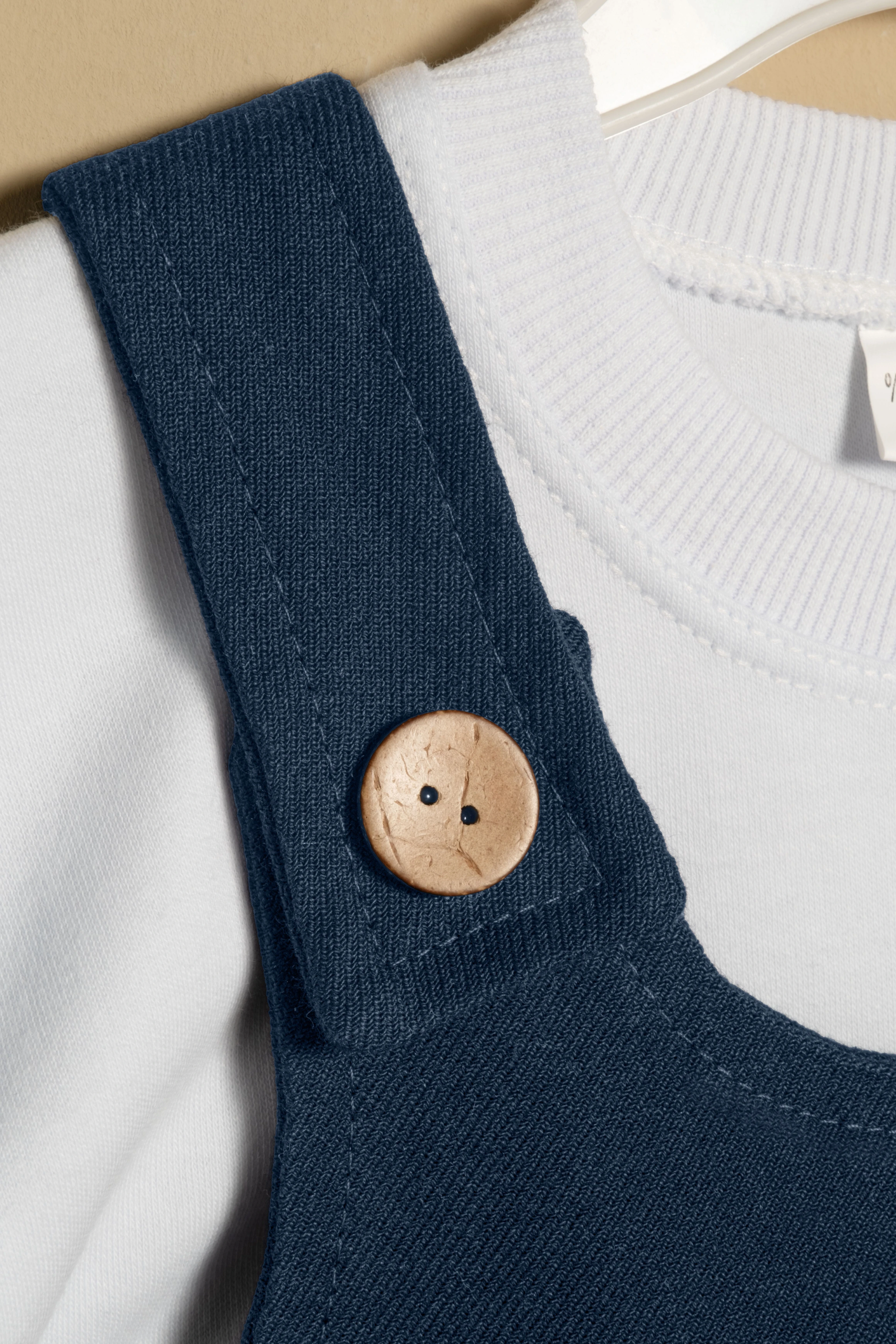 Kız çocuk Salopet Mavi Elbise 2'li Takım , % 100 Pamuklu