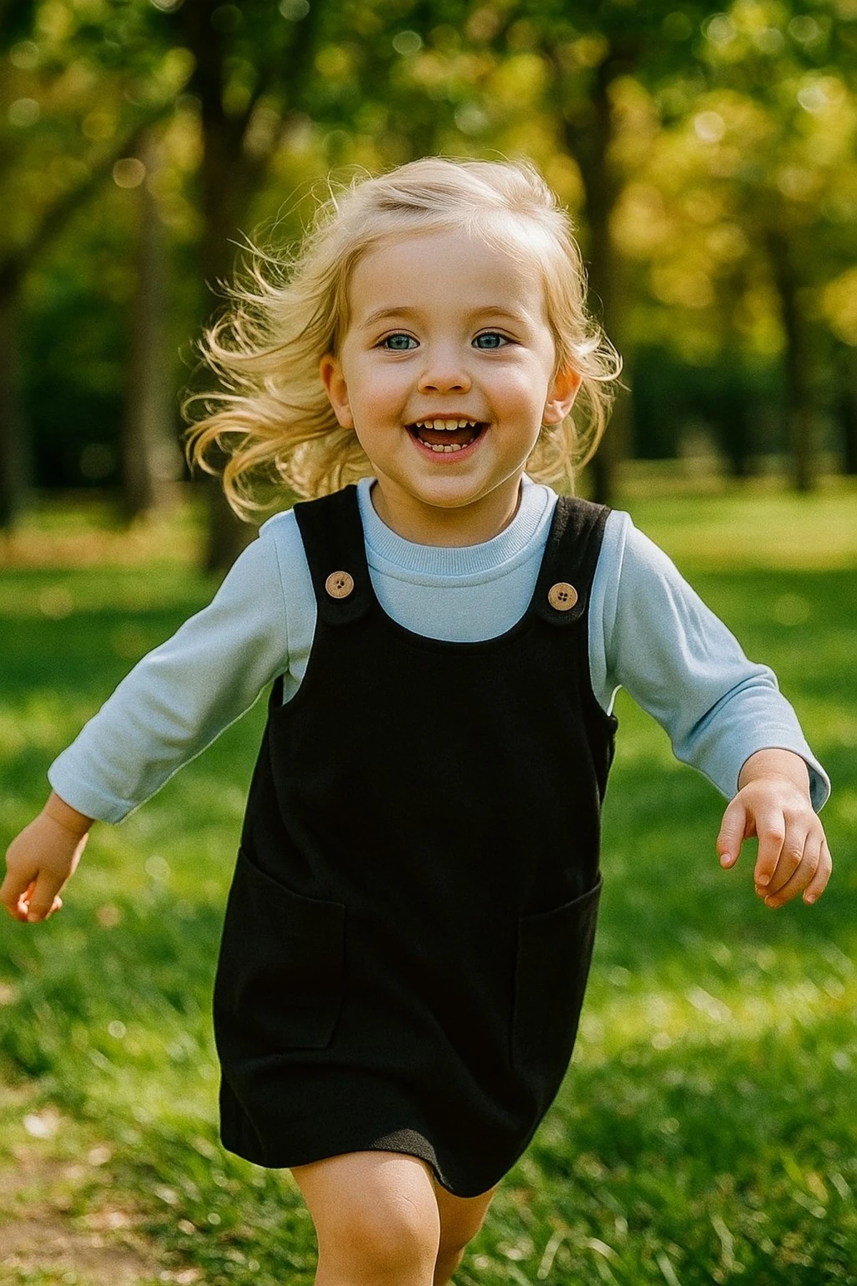 Kız çocuk Salopet Elbise 2'li Takım , % 100 Pamuk