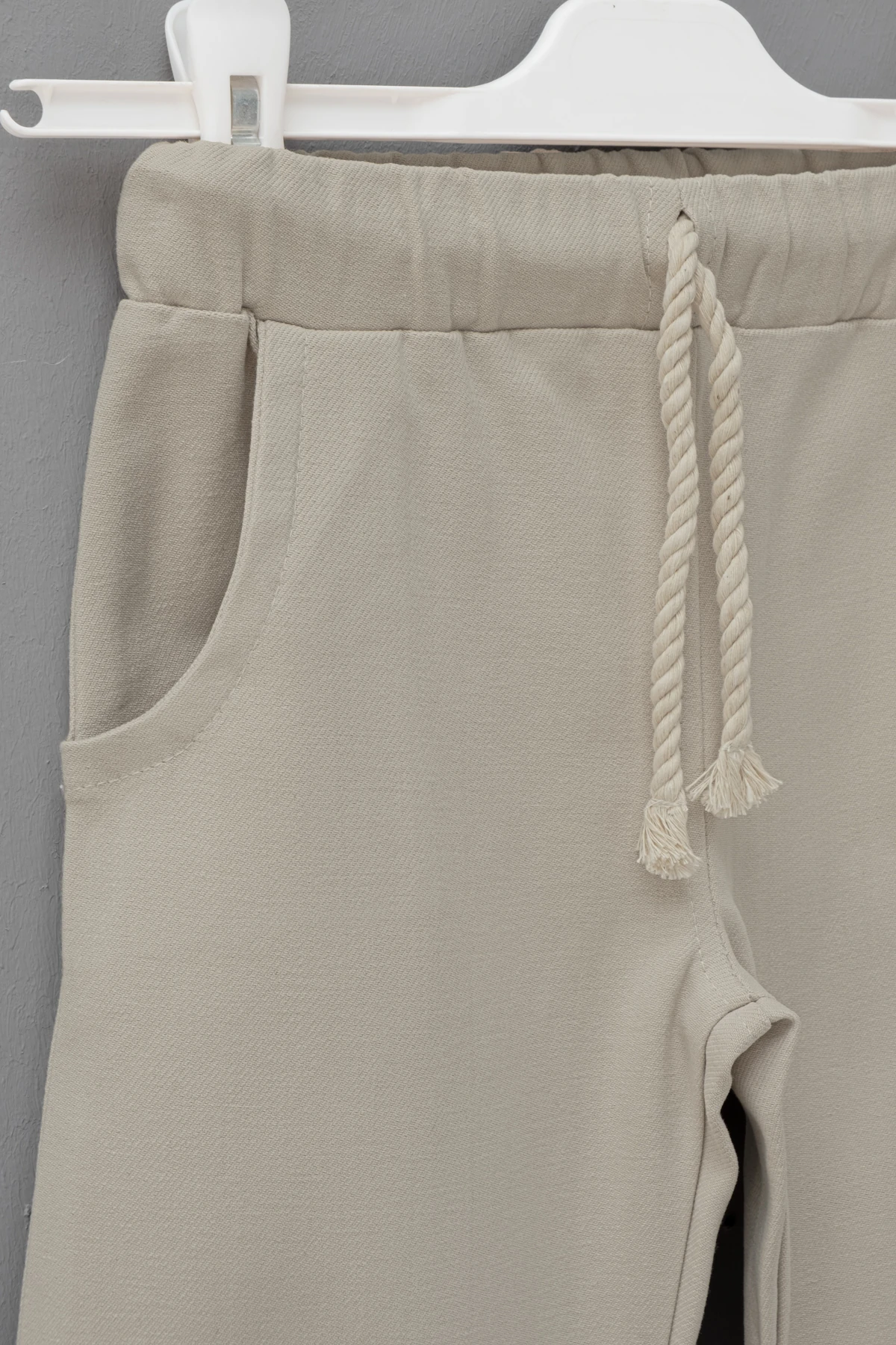 Erkek Bej Jogger Pantolon % 100 Pamuk 