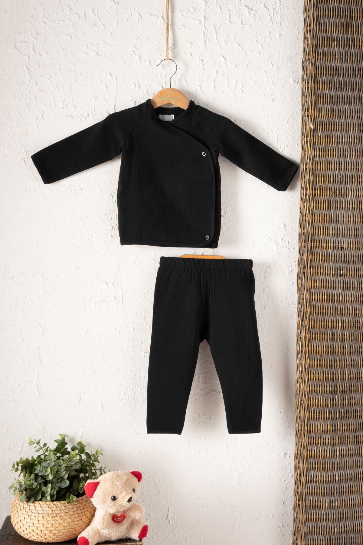 Bebek, Çocuk, Çıtçıtlı, Alt Üst Takım, Müslin Kumaş, % 100 Pamuk, Organik Kumaş, Yazlık