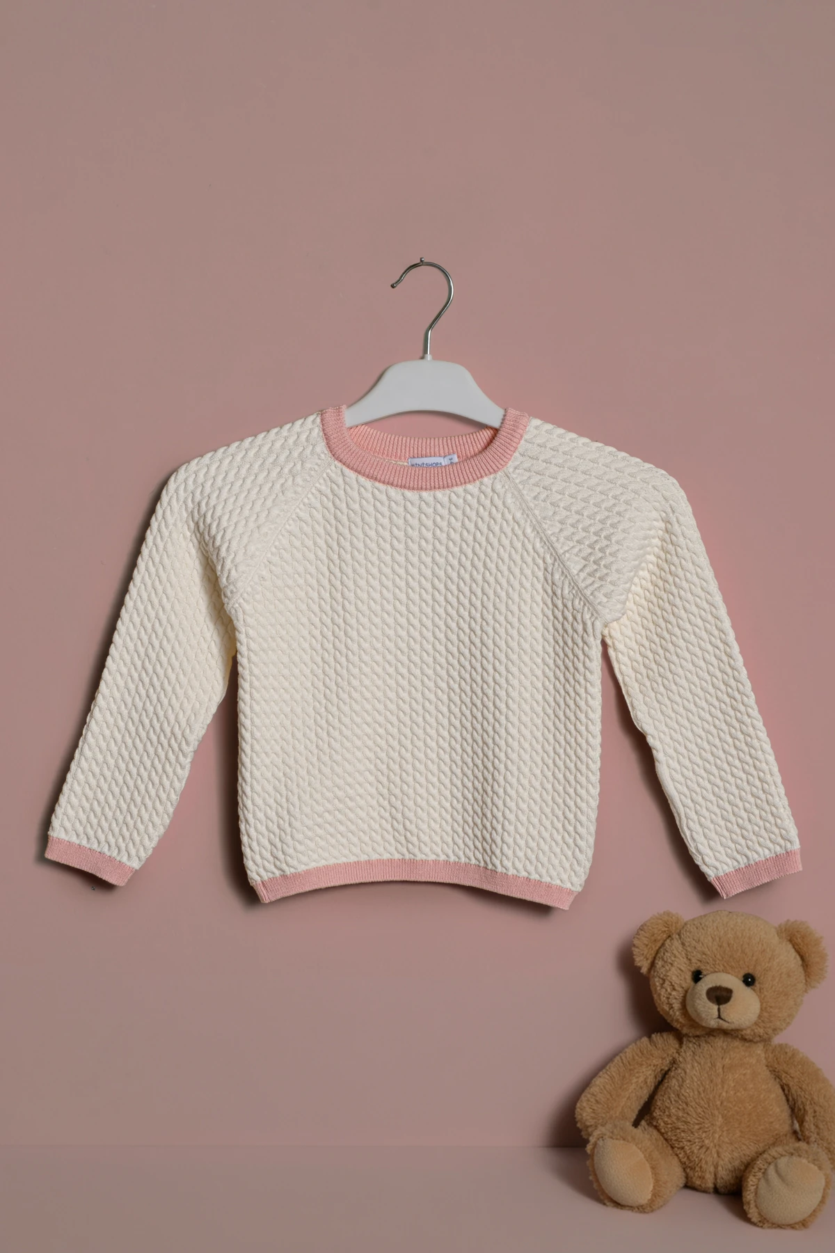 Kız Çocuk Triko Örme Kazak % 100 Pamuk