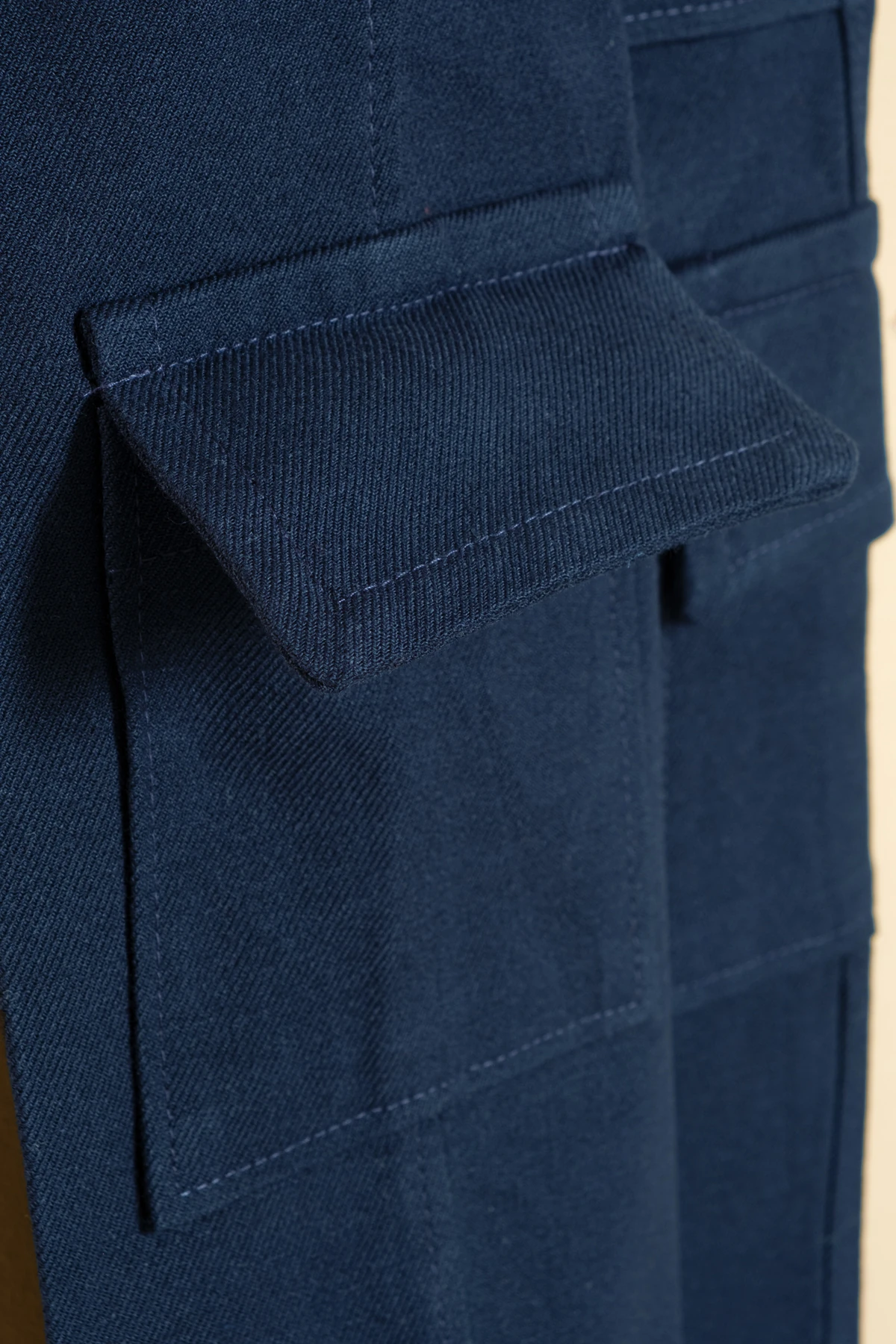 Erkek Lacivert Kargo Cepli Pantolon % 100 Pamuk