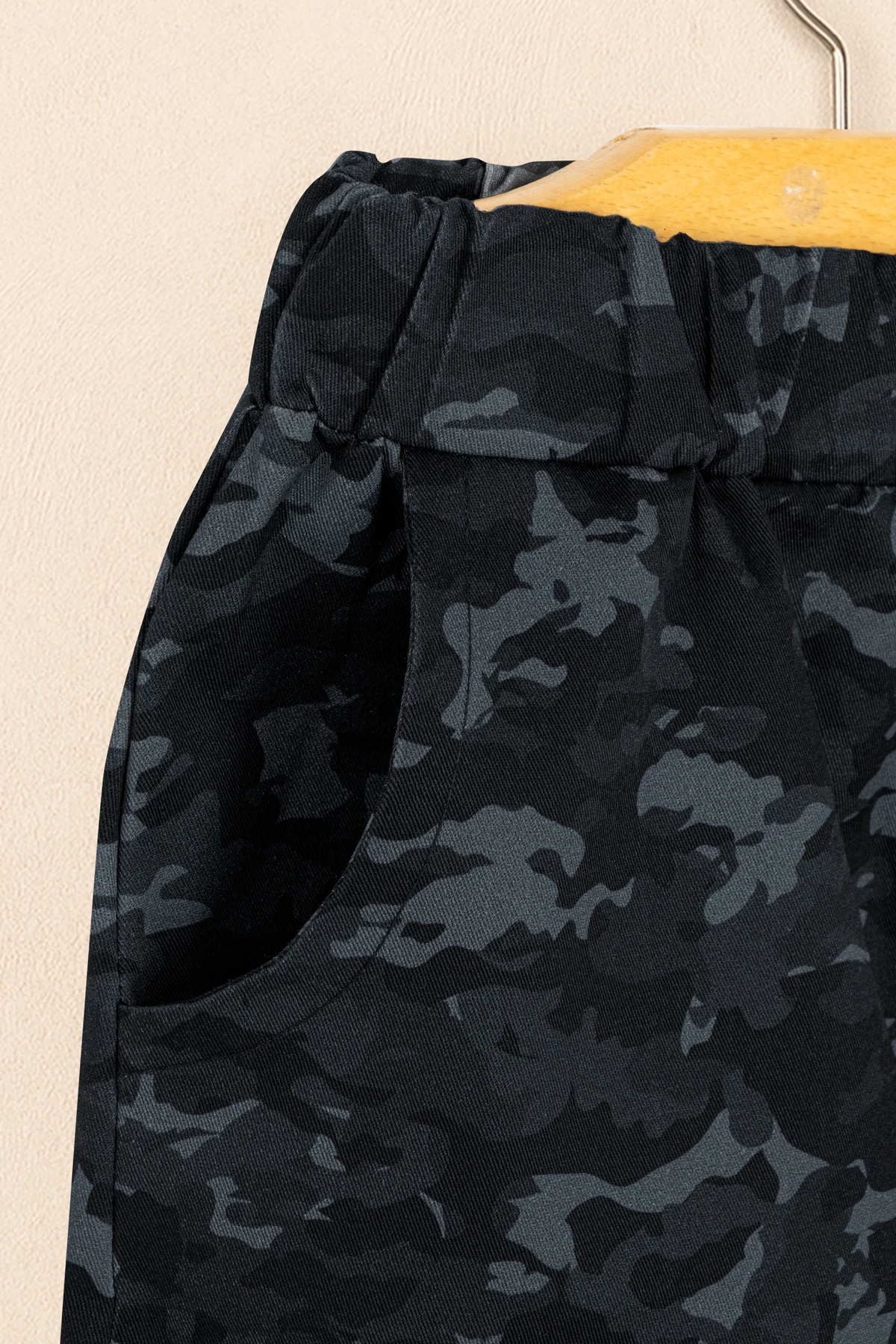 Erkek Çocuk Kamuflaj Desenli Jogger Pantolon % 100 Pamuk