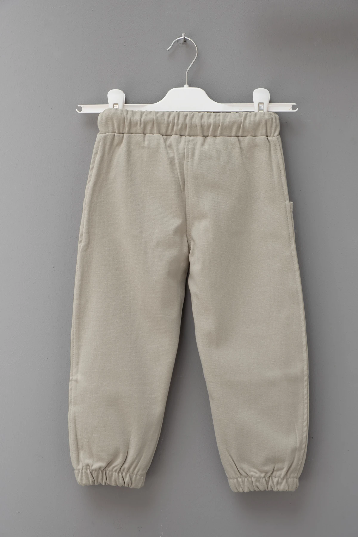 Erkek Bej Jogger Pantolon % 100 Pamuk 