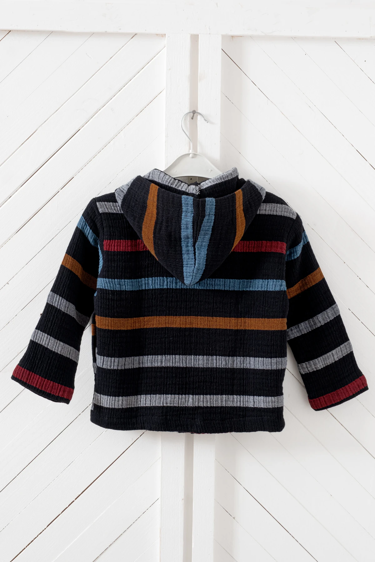 Çocuk Kapüşonlu Müslin Ceket, % 100 Pamuk 