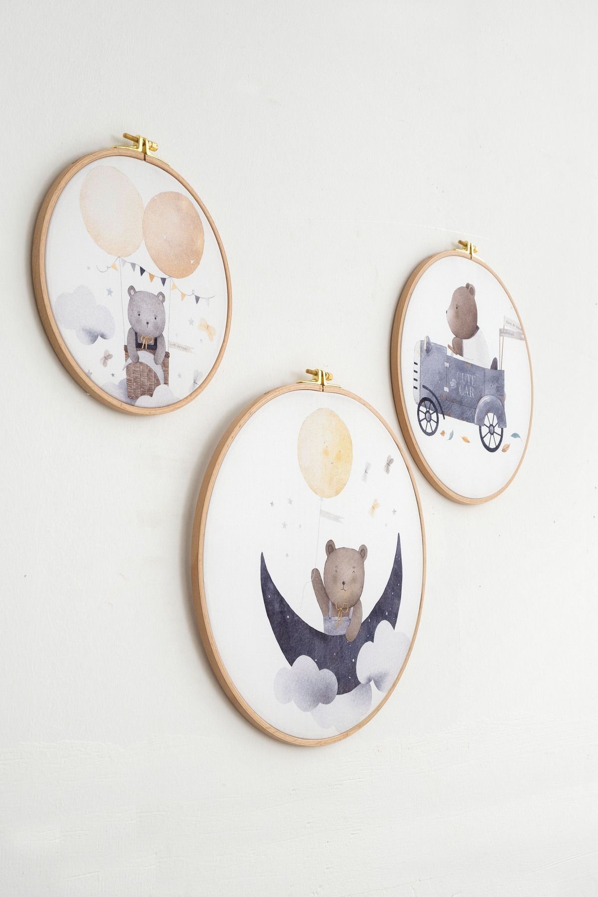 Mibabies; Mouse And Fox, %100 Pamuk Bebek Odası Seti: Nevresim Takımı, Kırlent Kılıfı, 3'lü Tablo