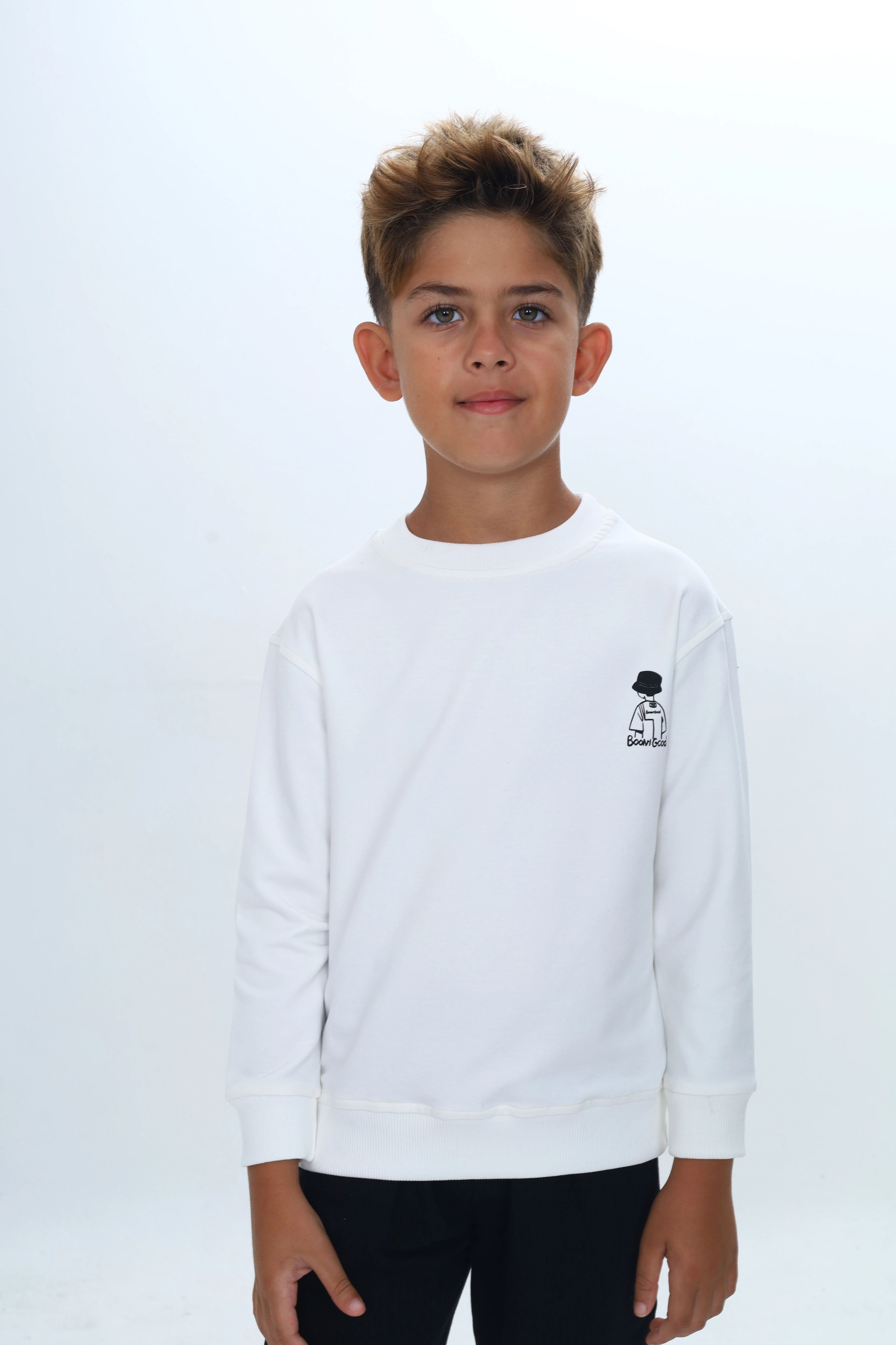 Erkek Uzun Kollu Sweatshirt İki İplik Rahat Kesim