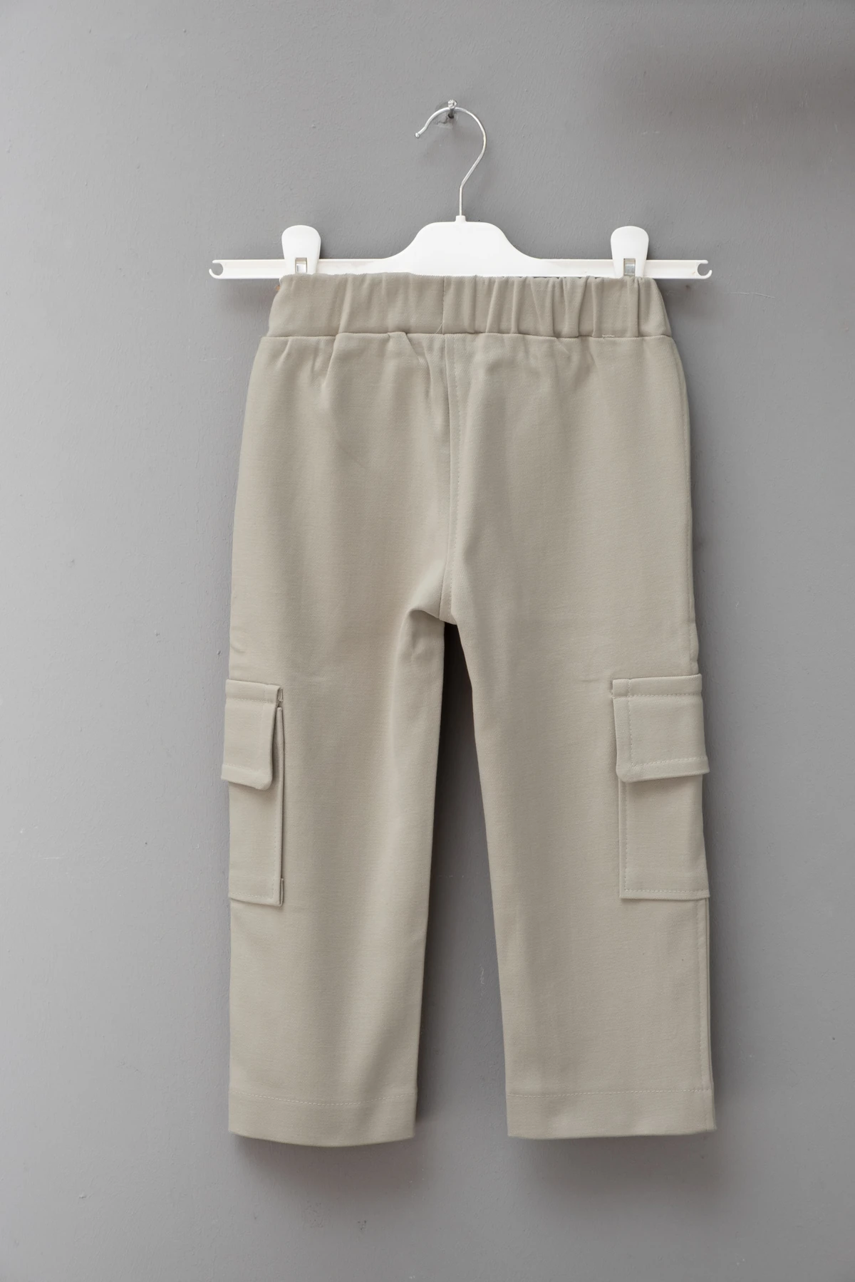 Erkek Kargo Cepli Bej Pantolon % 100 Pamuk