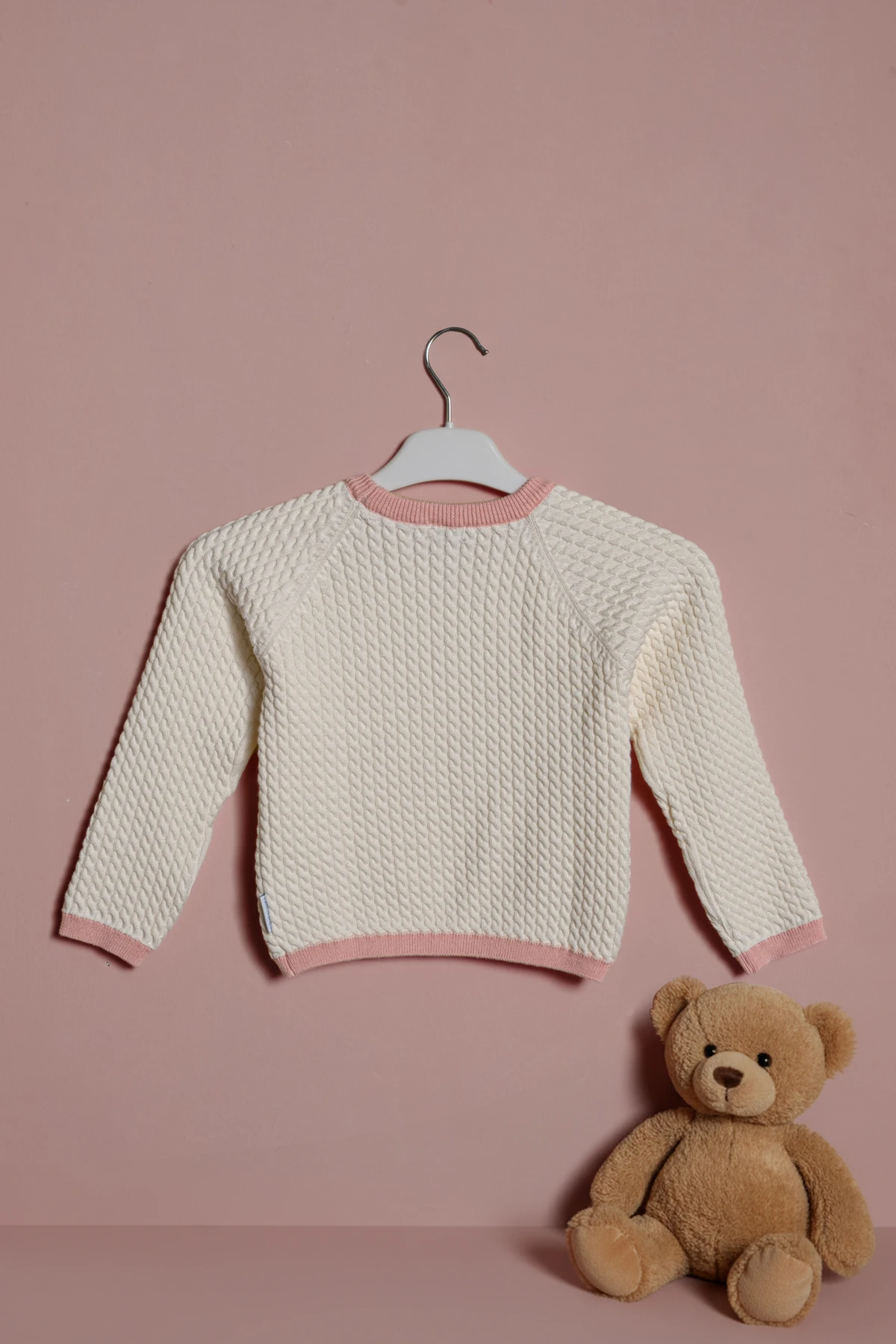 Kız Çocuk Triko Örme Kazak % 100 Pamuk