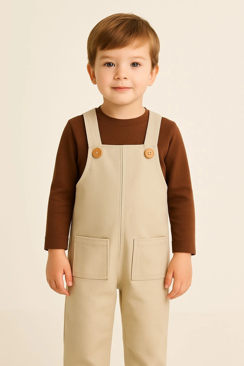 % 100 Pamuk Organik Unisex Salopet Tulum -Rahat Yumuşak Dokulu