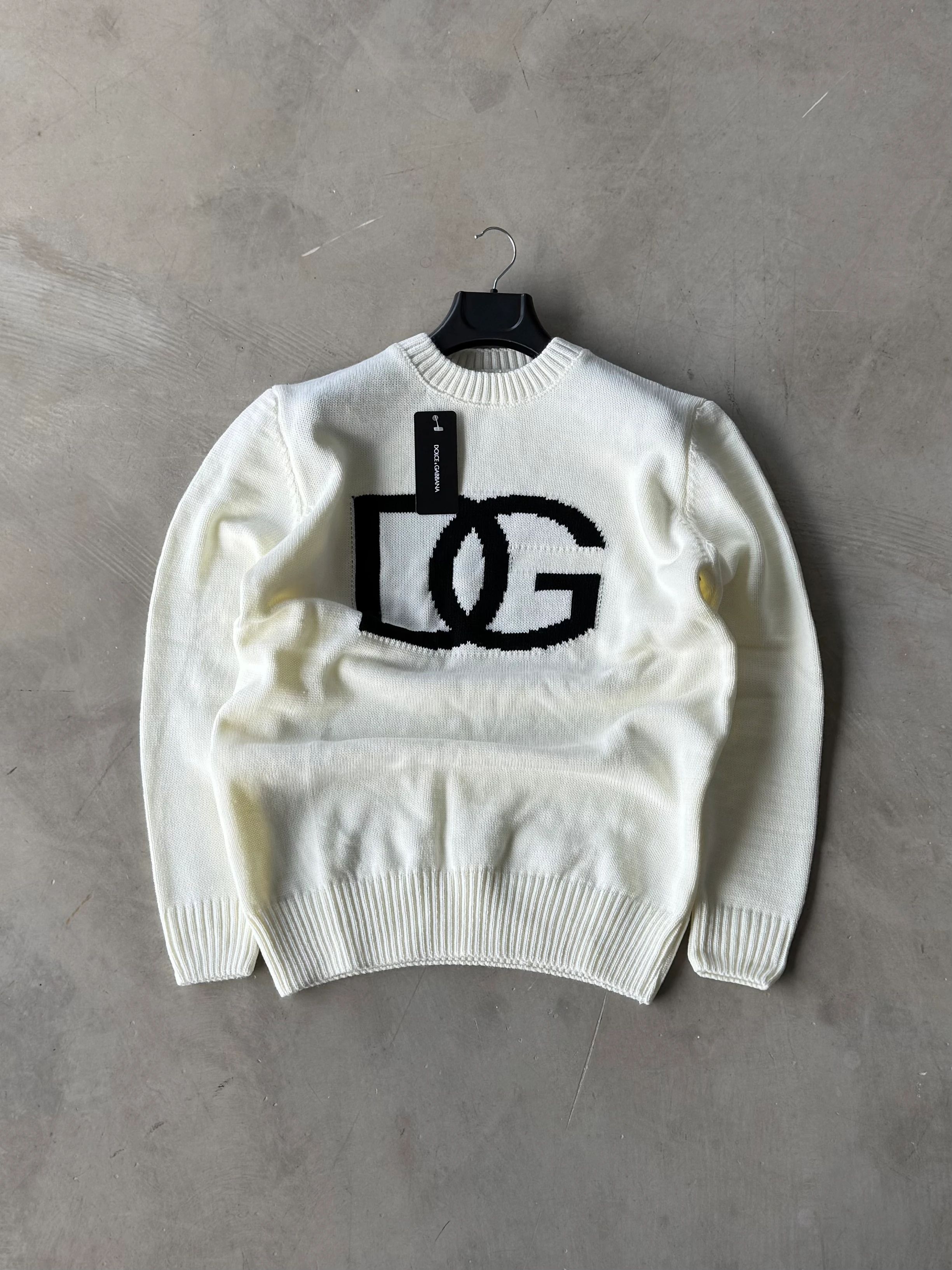 DG Premium Desenli Triko - Beyaz