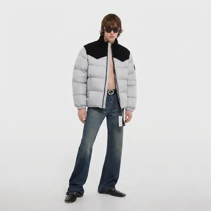 LCST Premium Örgü Detaylı Mont - Yıkamalı Gri