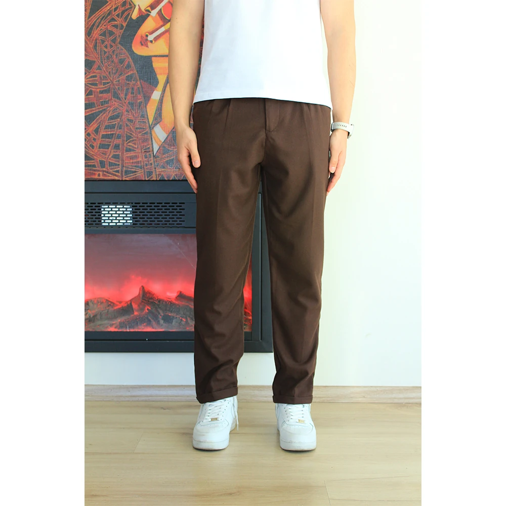 Pileli Basic Kumaş Pantolon