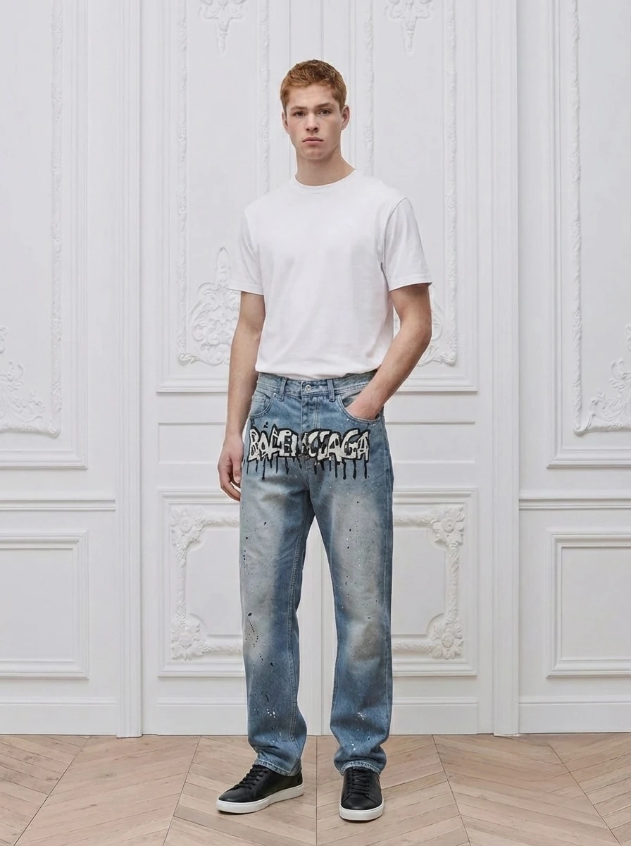 BB Premium Grafiti Detaylı Pantolon