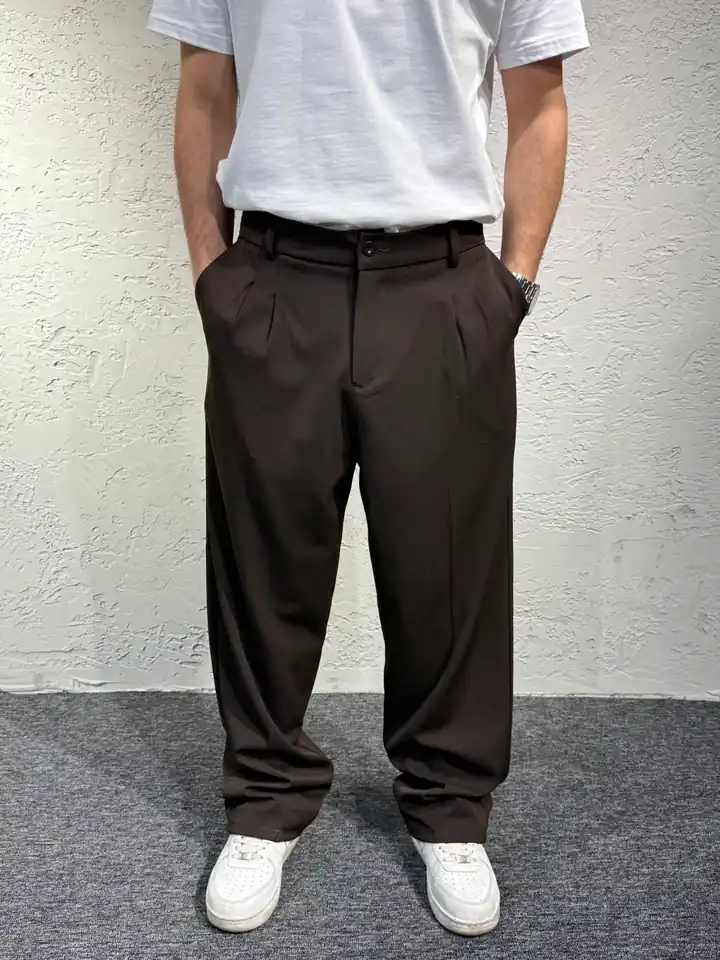 Baggy Bol Kalıp Relax Pantolon - Kahverengi