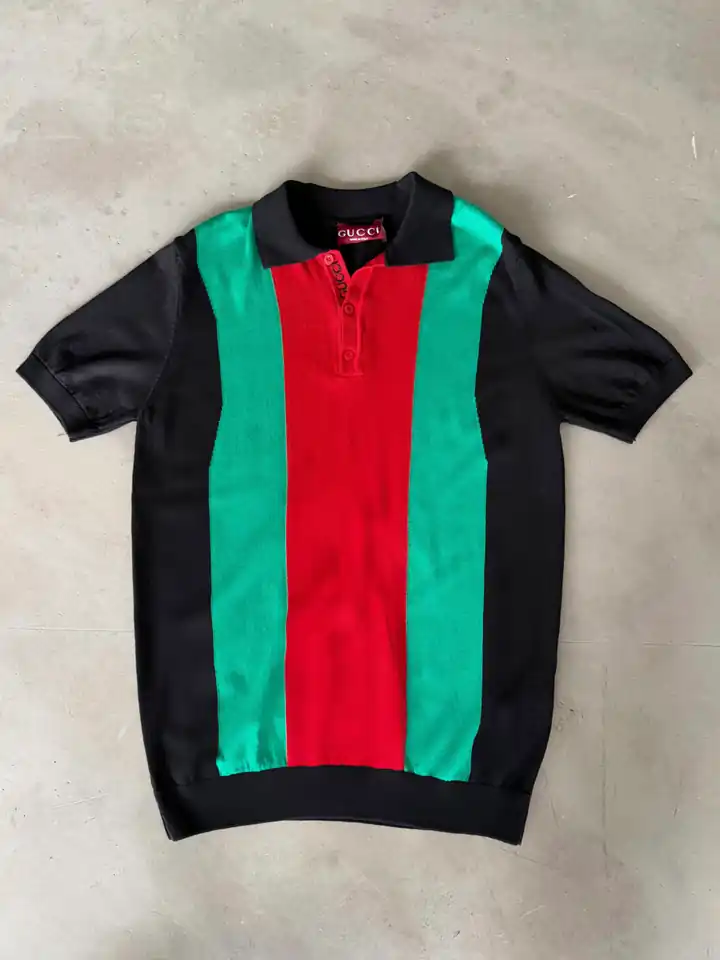 Şerit Detaylı Polo Yaka T-Shirt