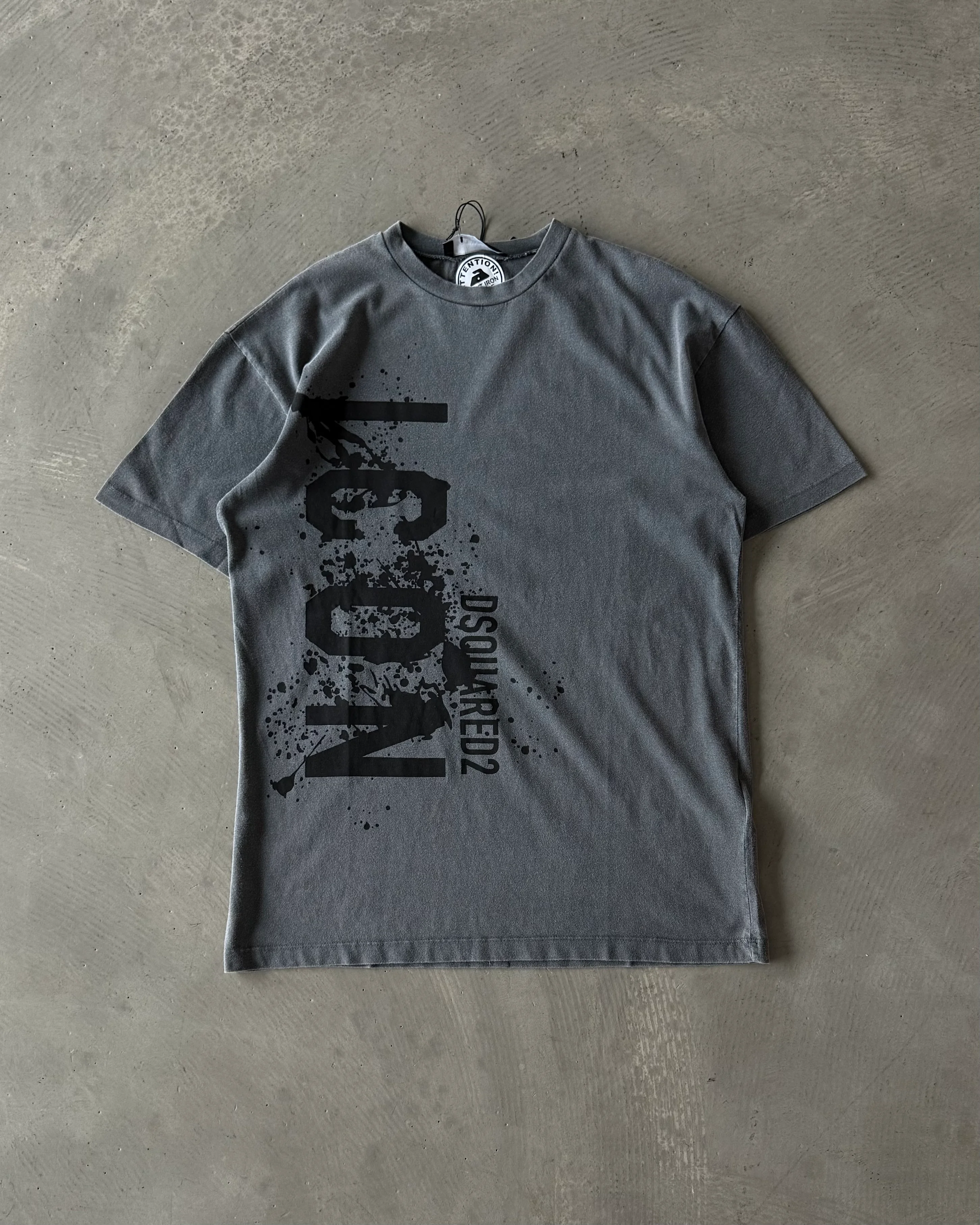 Göğüs Baskılı " ICON " Basic T-Shirt