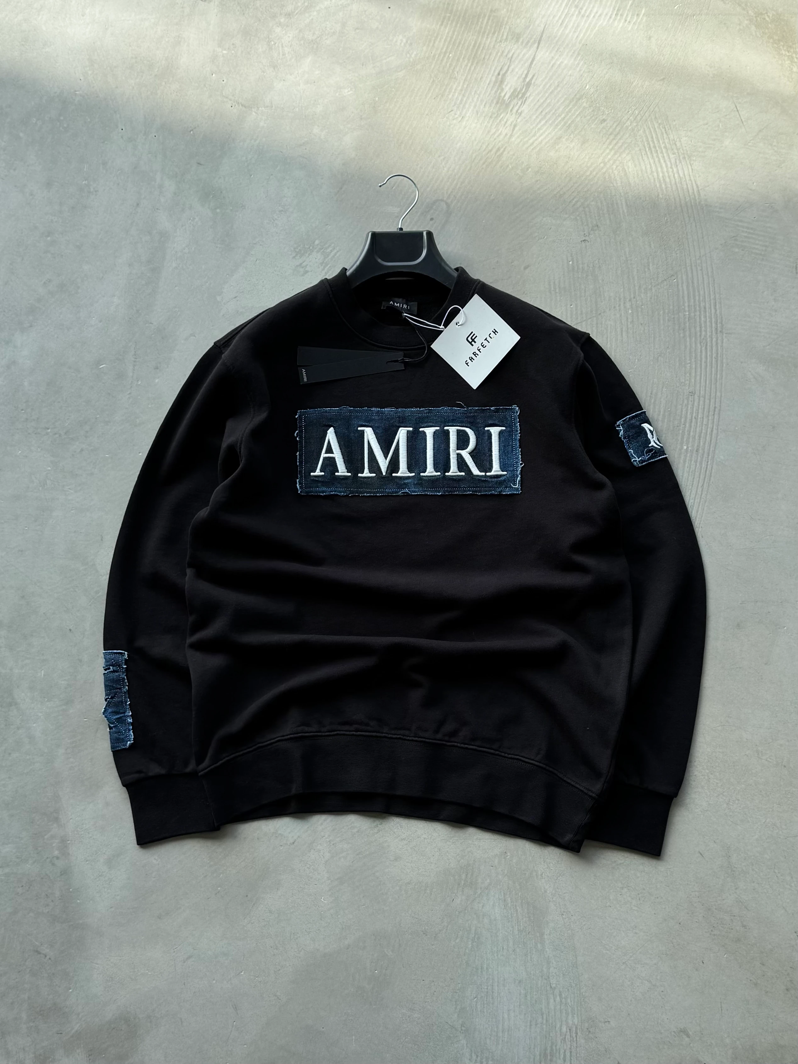 AMR Nakışlı Extra Premium Sweatshirt - Siyah