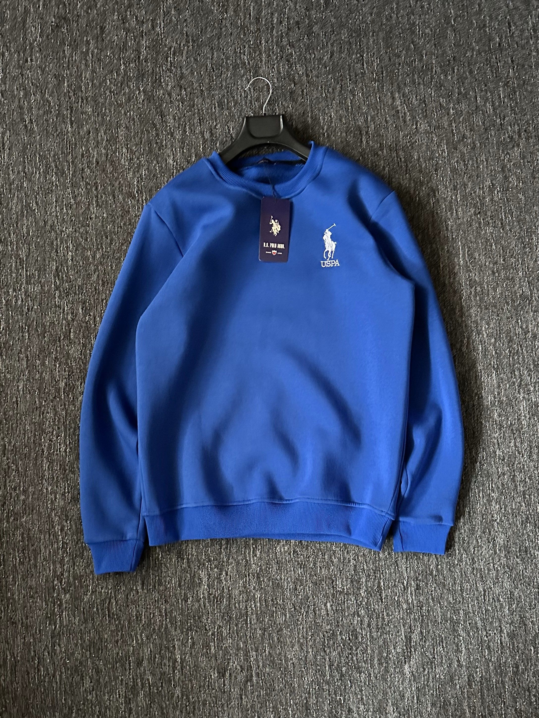 Premium Nakışlı Sweatshirt - Saks Mavisi