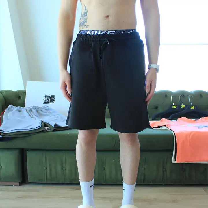  Baggy Fit Basic Şort - Siyah