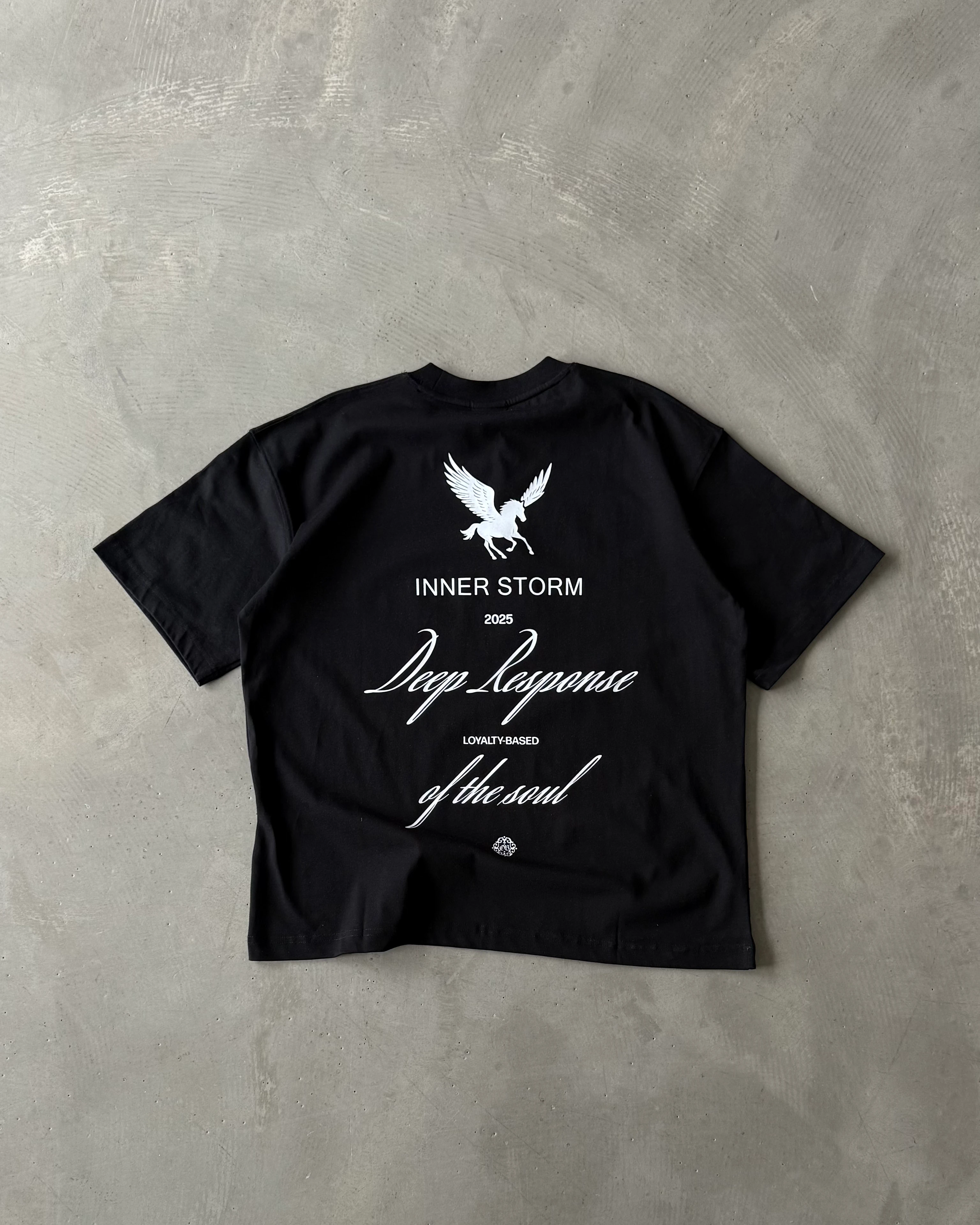 Sağ Göğüs ve Arka Baskılı Basic T-Shirt