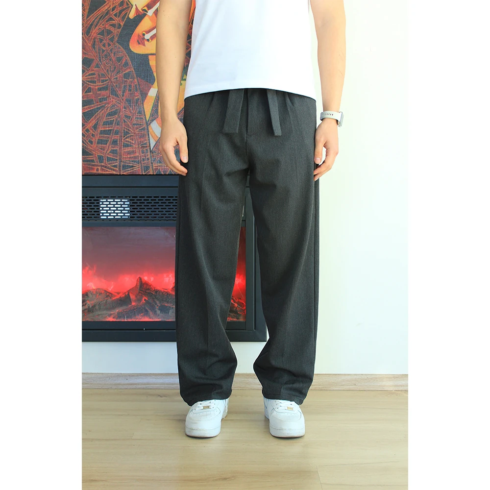 Salaş Kesim Kuşak Detaylı Pantolon