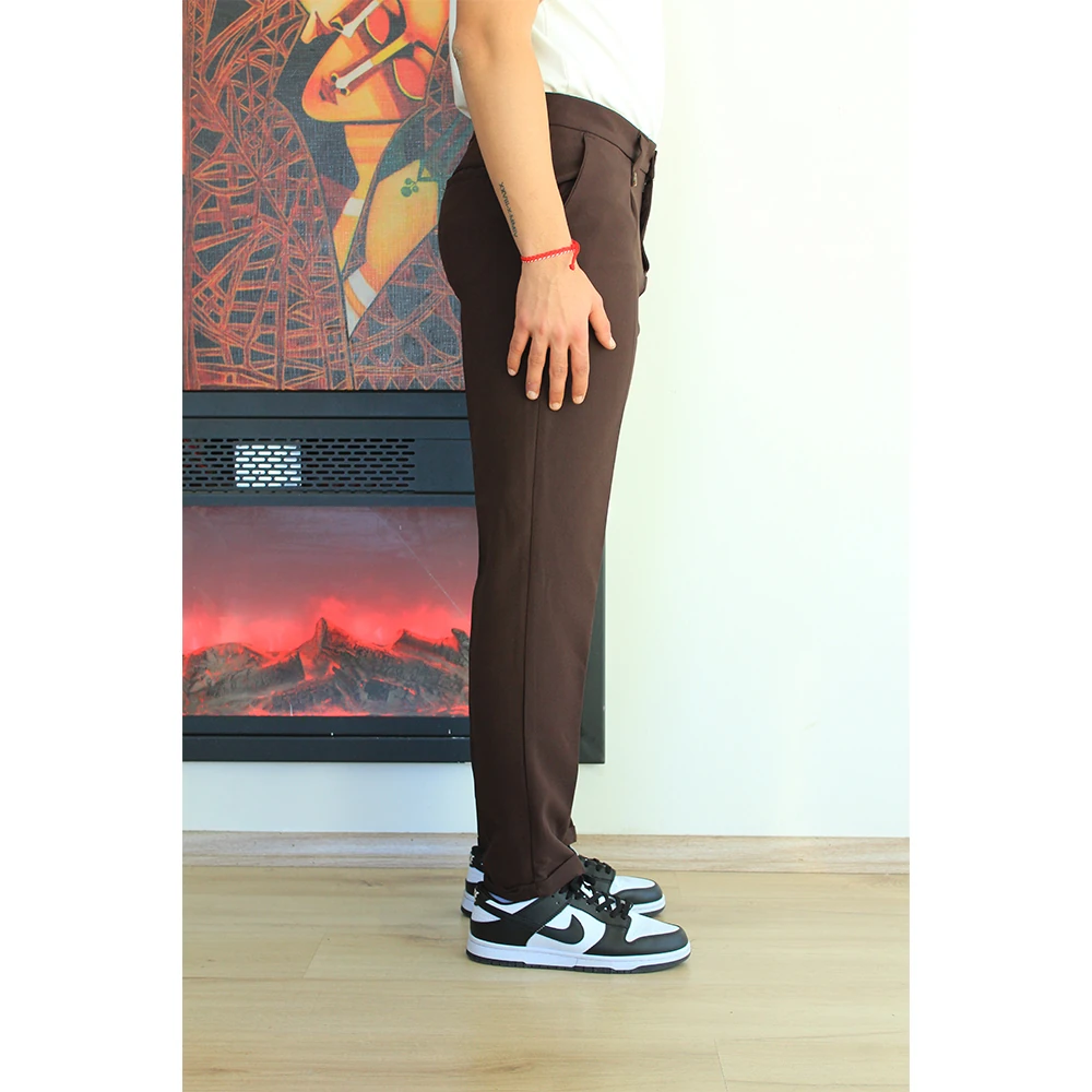 3 Düğmeli Dar Kesim Pantolon