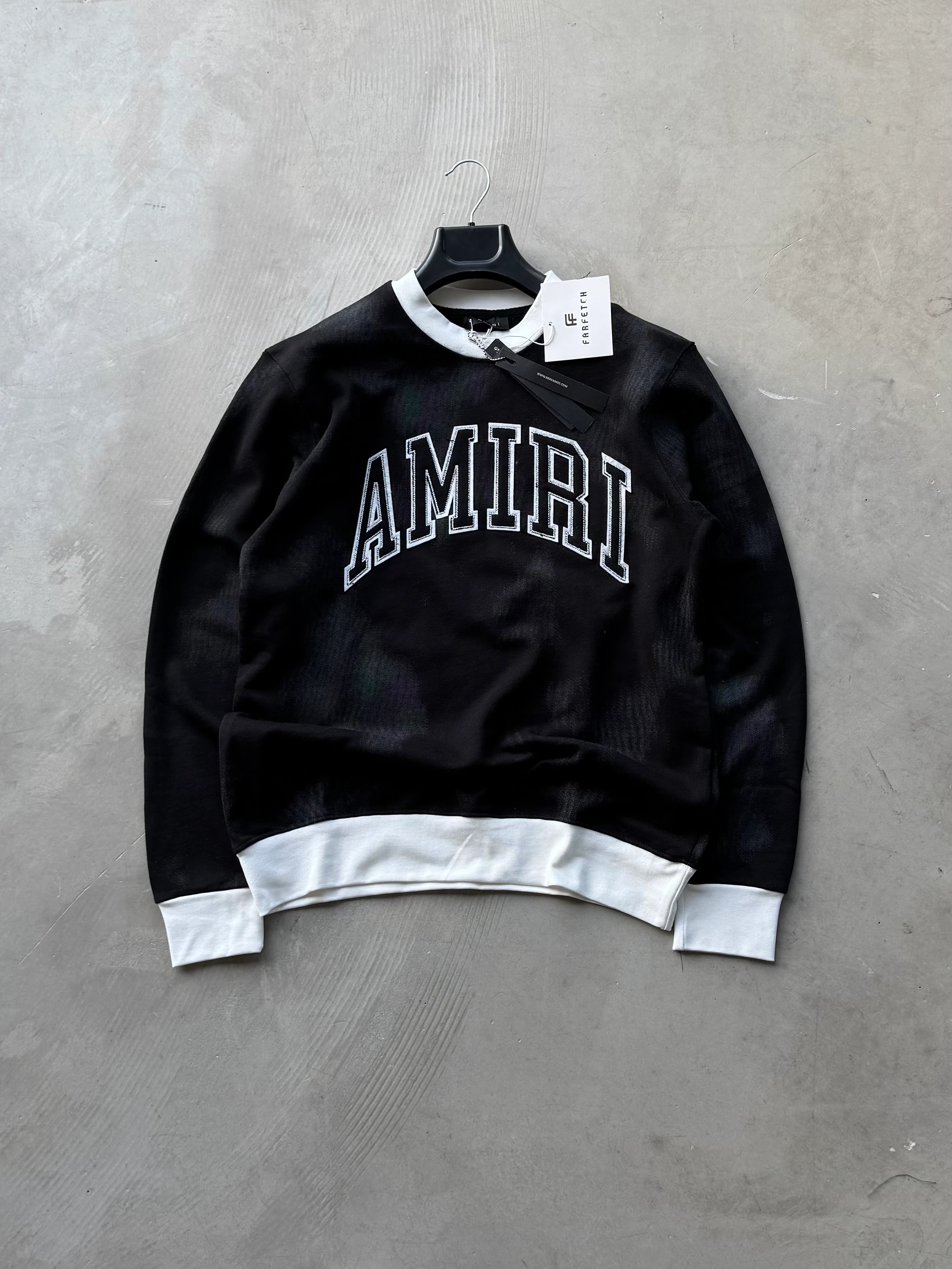 AMR Nakışlı Extra Premium Sweatshirt - Siyah