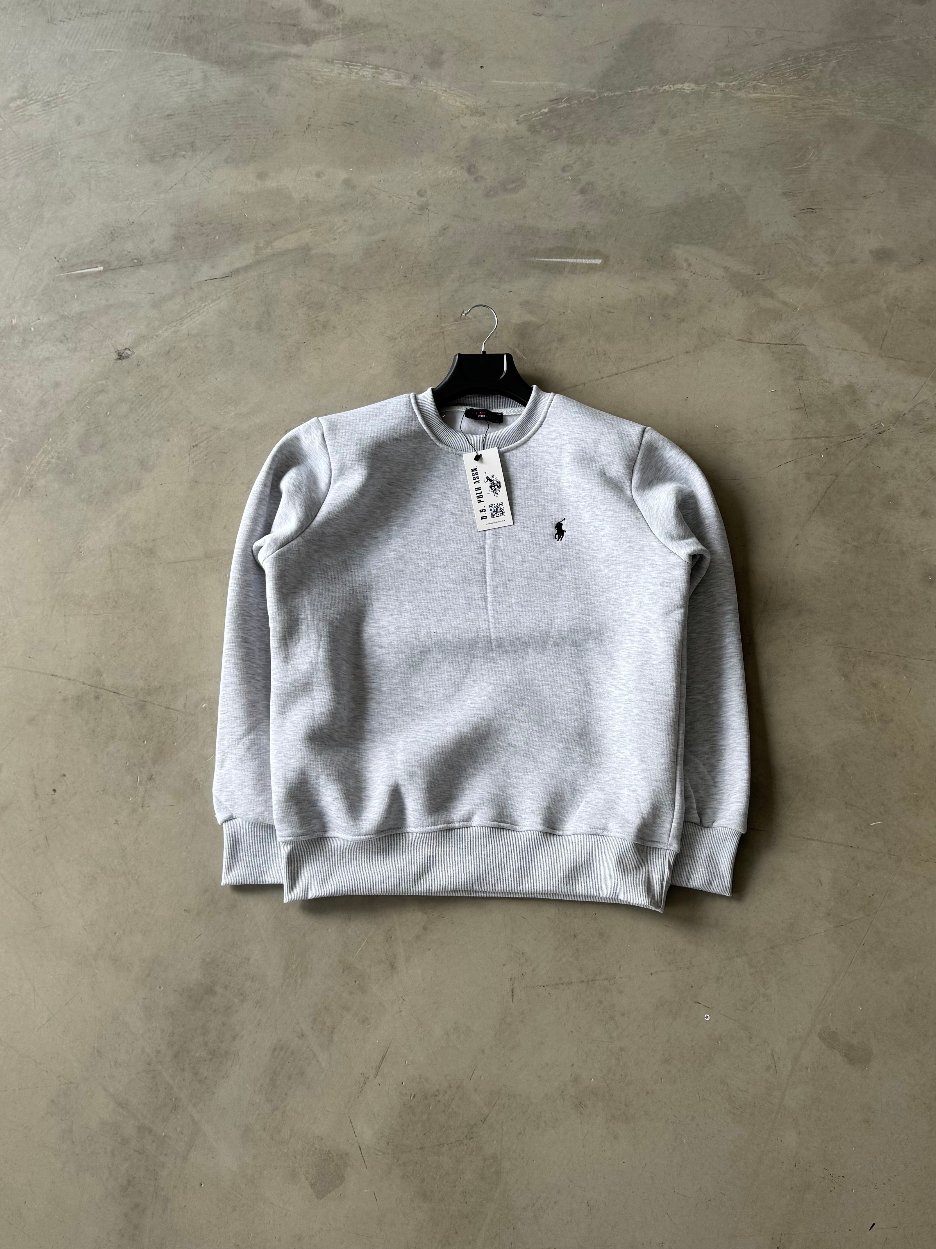 USP Premium Nakışlı Sweatshirt - Gri