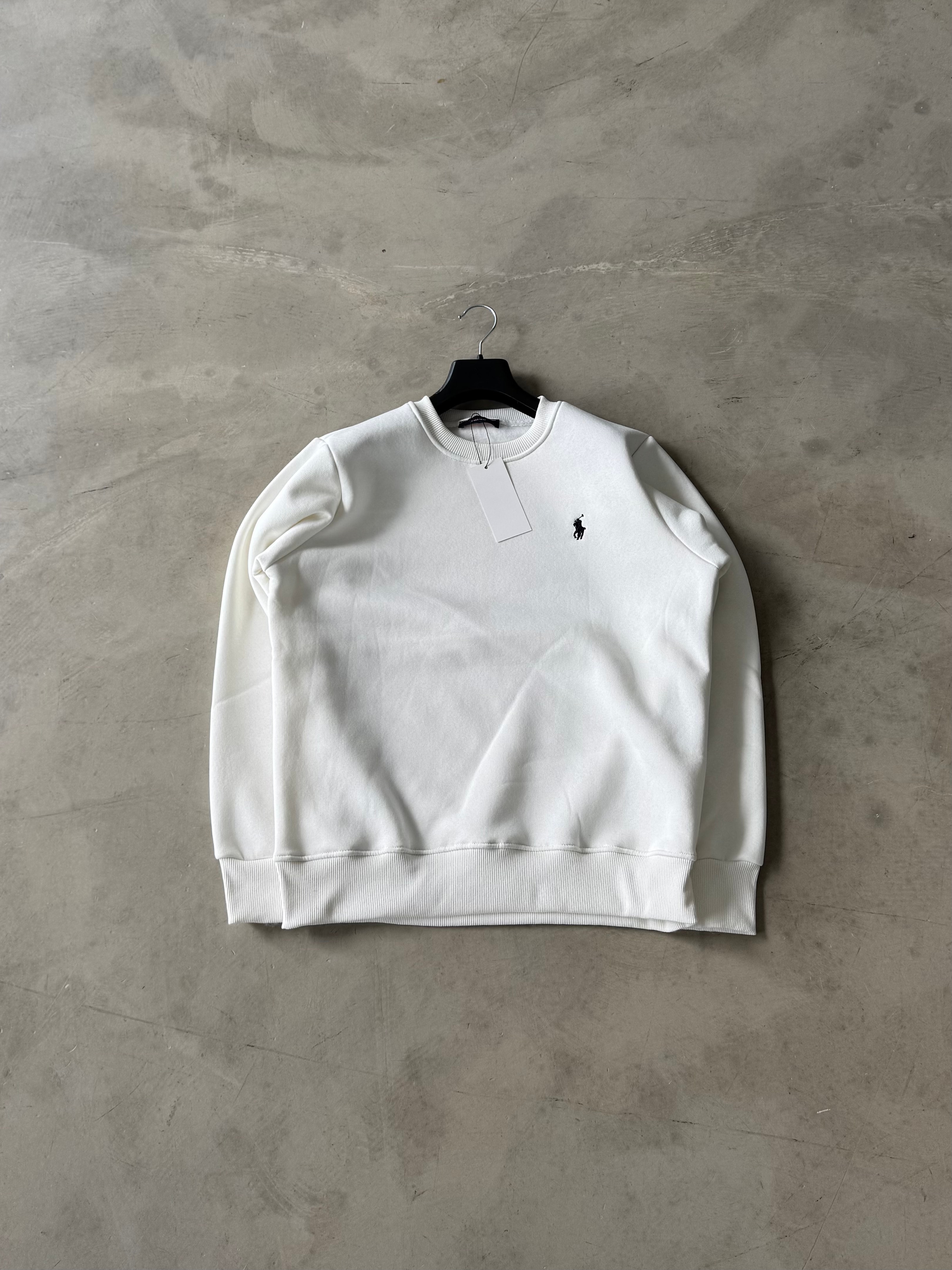 USP Premium Nakışlı Sweatshirt - Beyaz