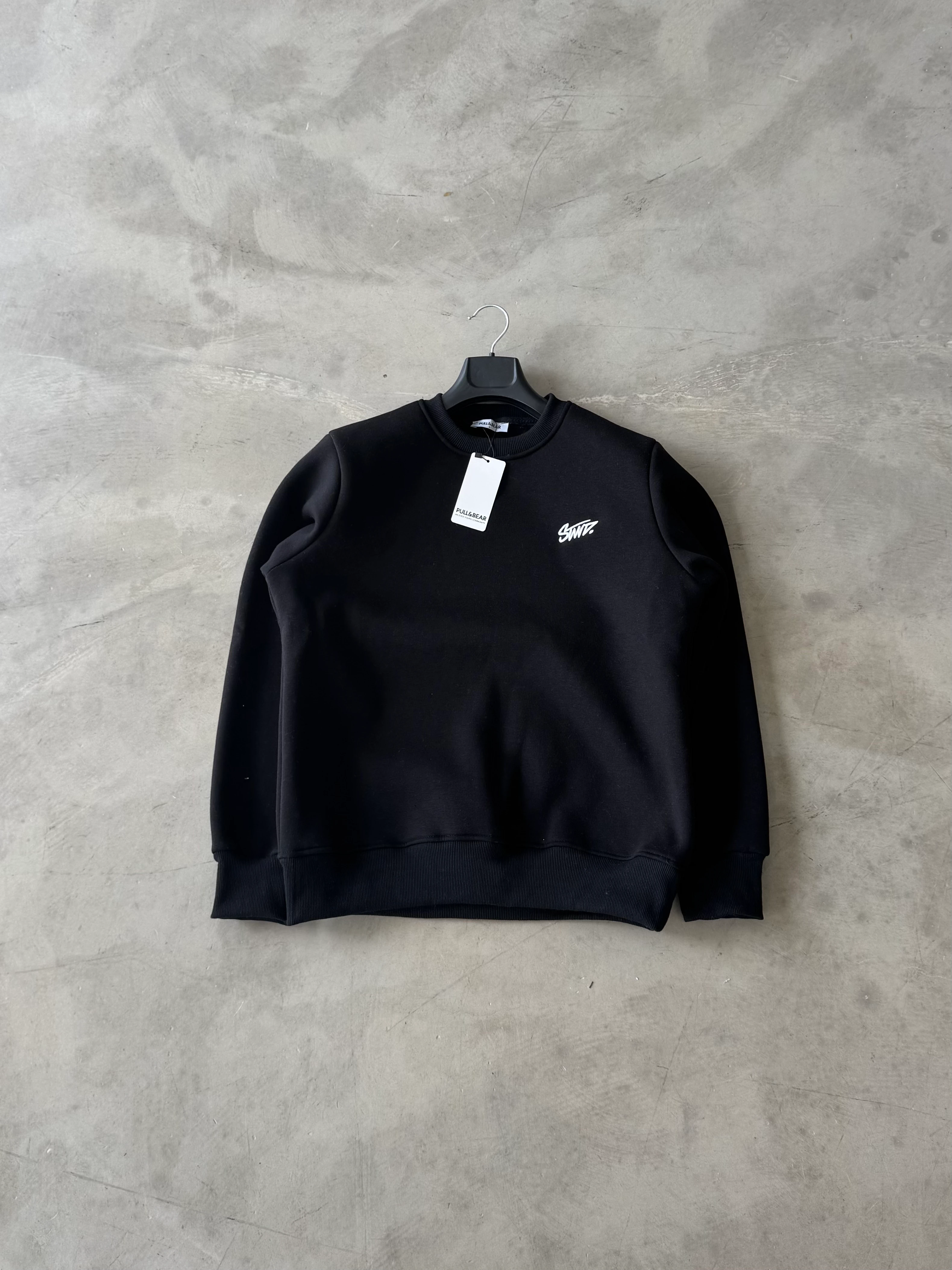 STWD Premium Nakışlı Sweatshirt - Siyah