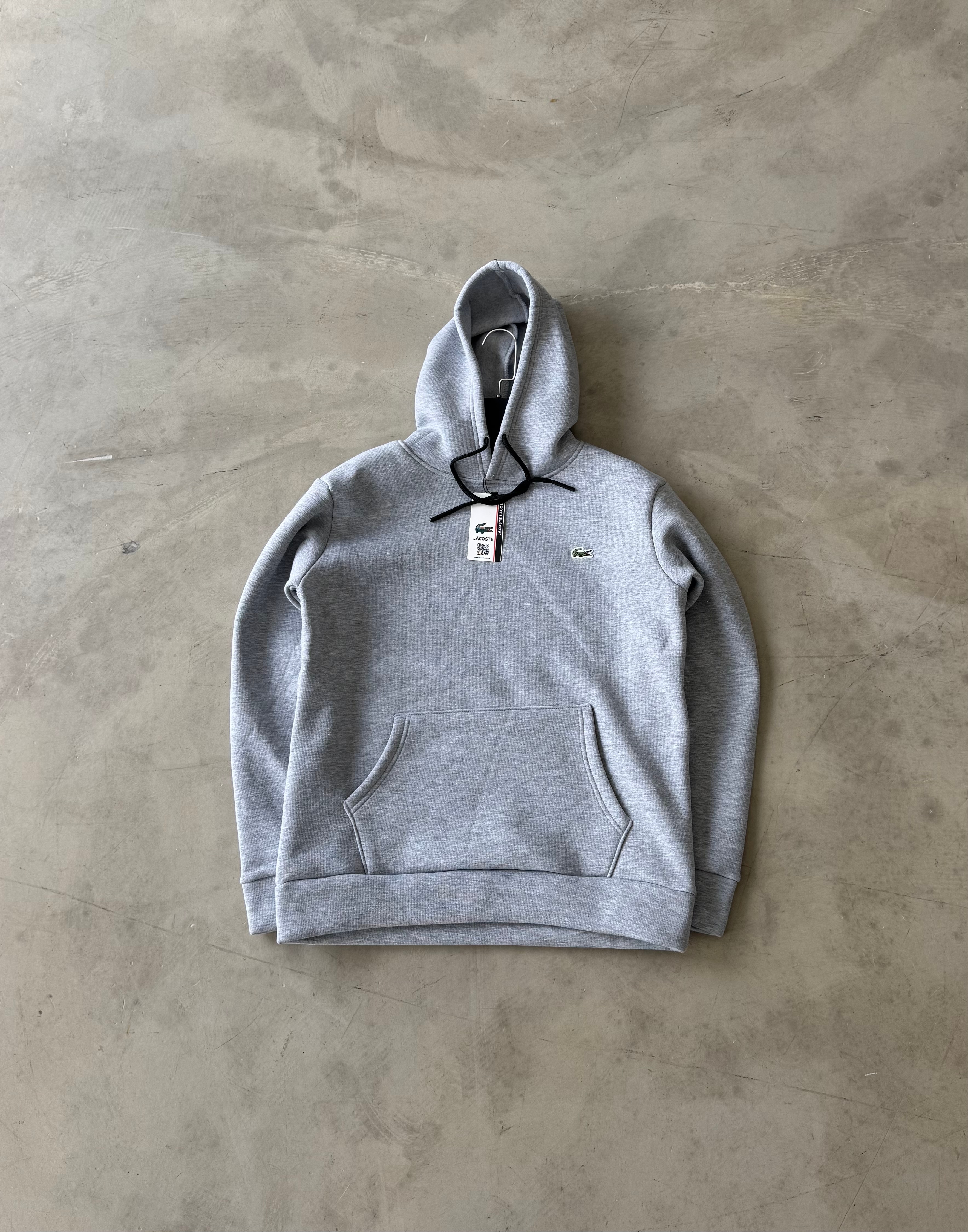 LCST Premium Nakışlı Kapüşonlu Sweatshirt - Gri