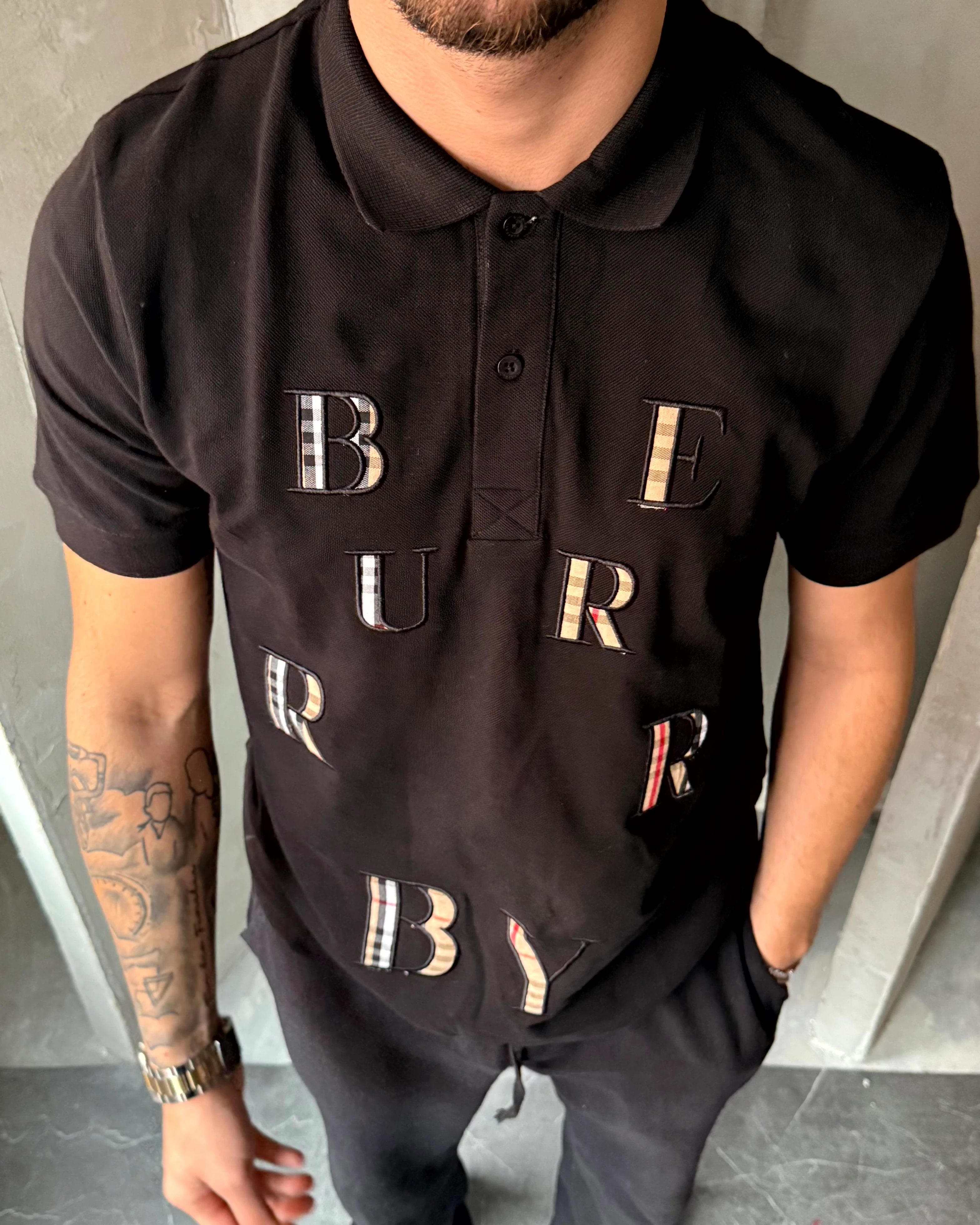 Full Harf Detaylı Polo Yaka T-Shirt