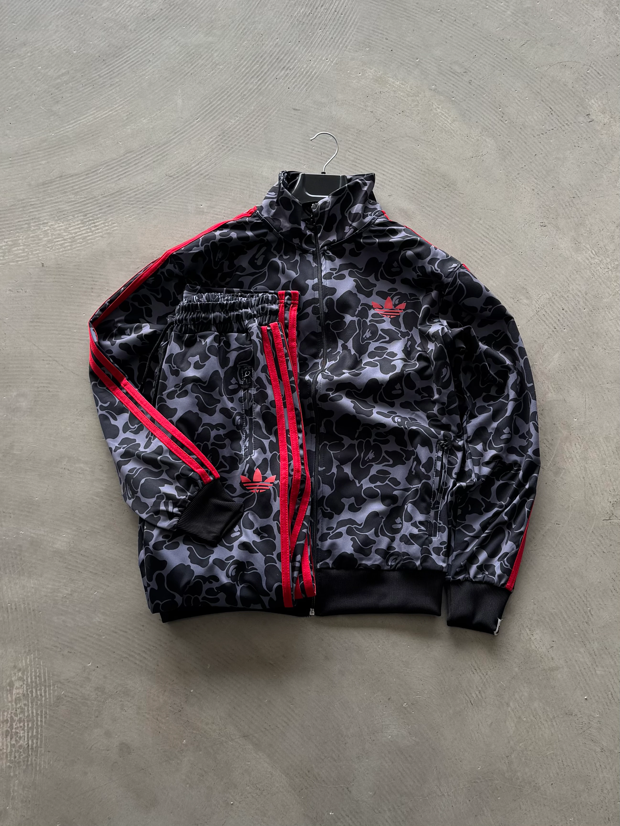 ADS Desenli Eşofman Takımı - Siyah