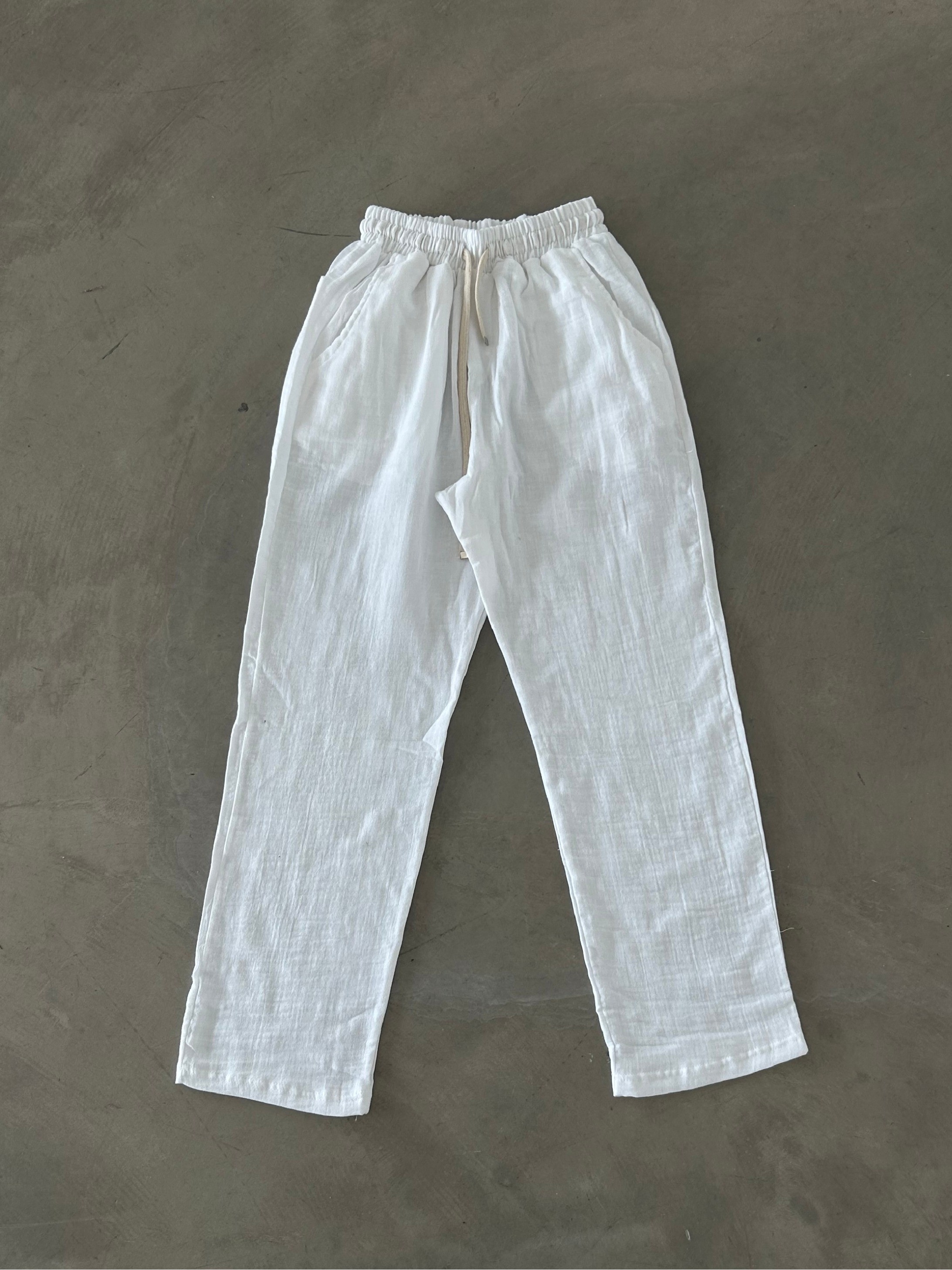 Premium Relaxed Fit Keten Kumaş Pantolon