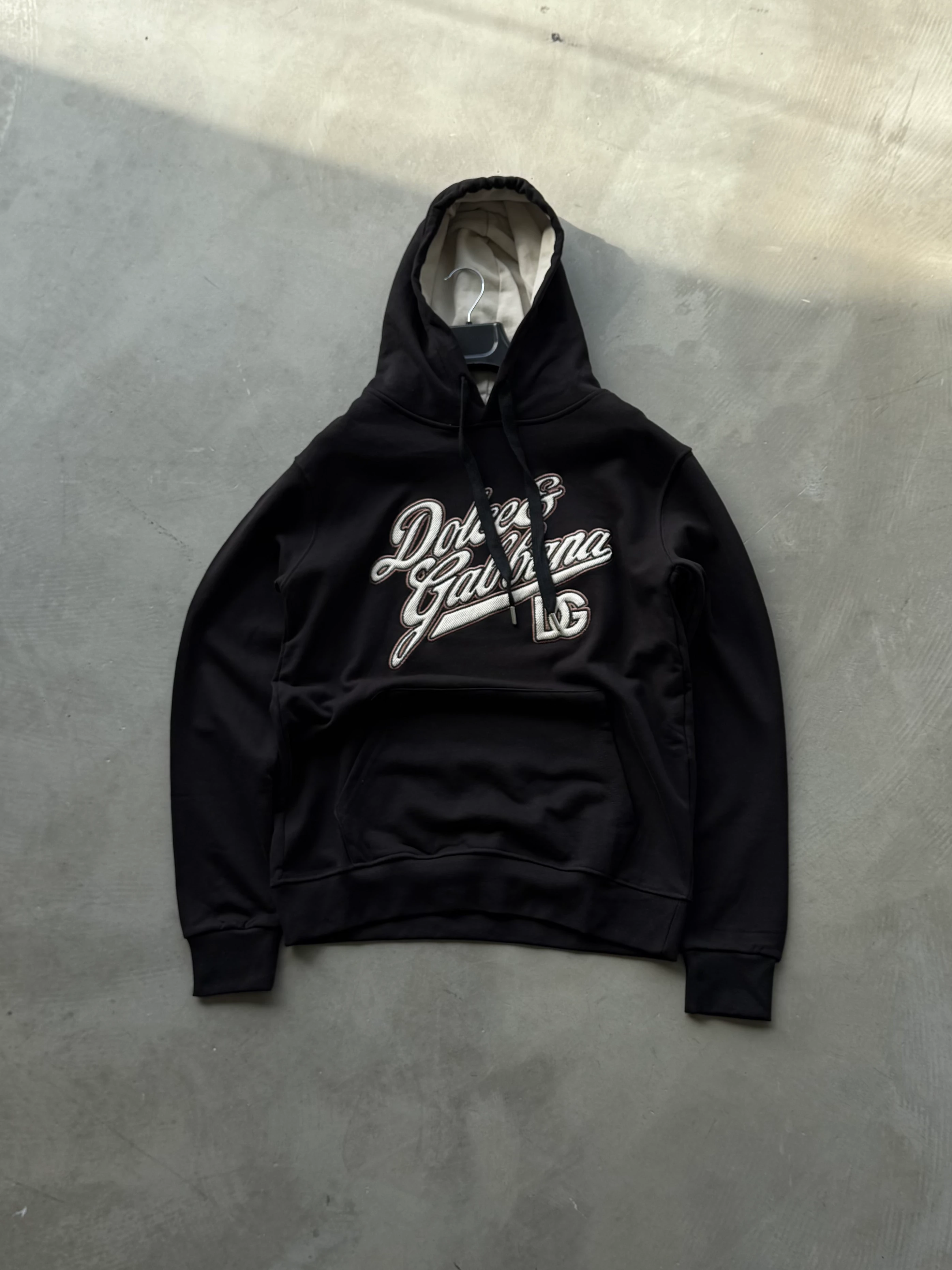 DG Nakışlı Kapüşonlu Premium Sweatshirt - Siyah