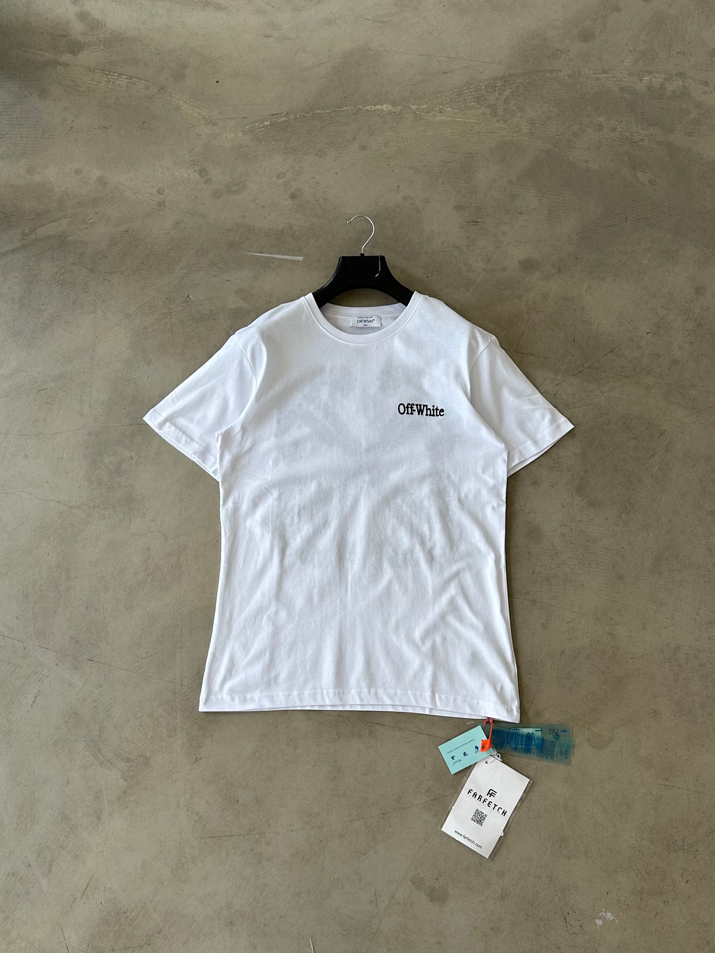 OW Premium Nakışlı Arka Detaylı Tshirt - Beyaz
