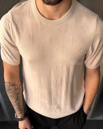 Desenli Triko T-Shirt