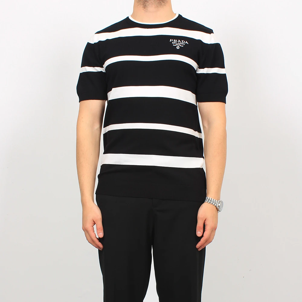 Çizgili Triko T-Shirt